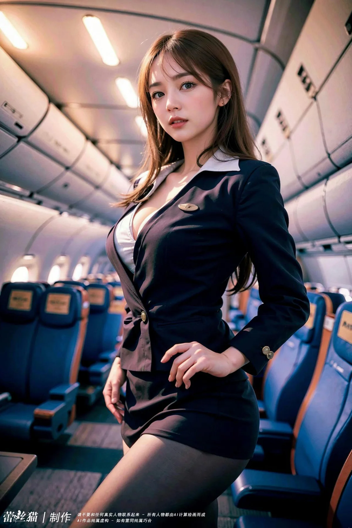 AIG  No.007 空姐爆乳机舱写真 - 1