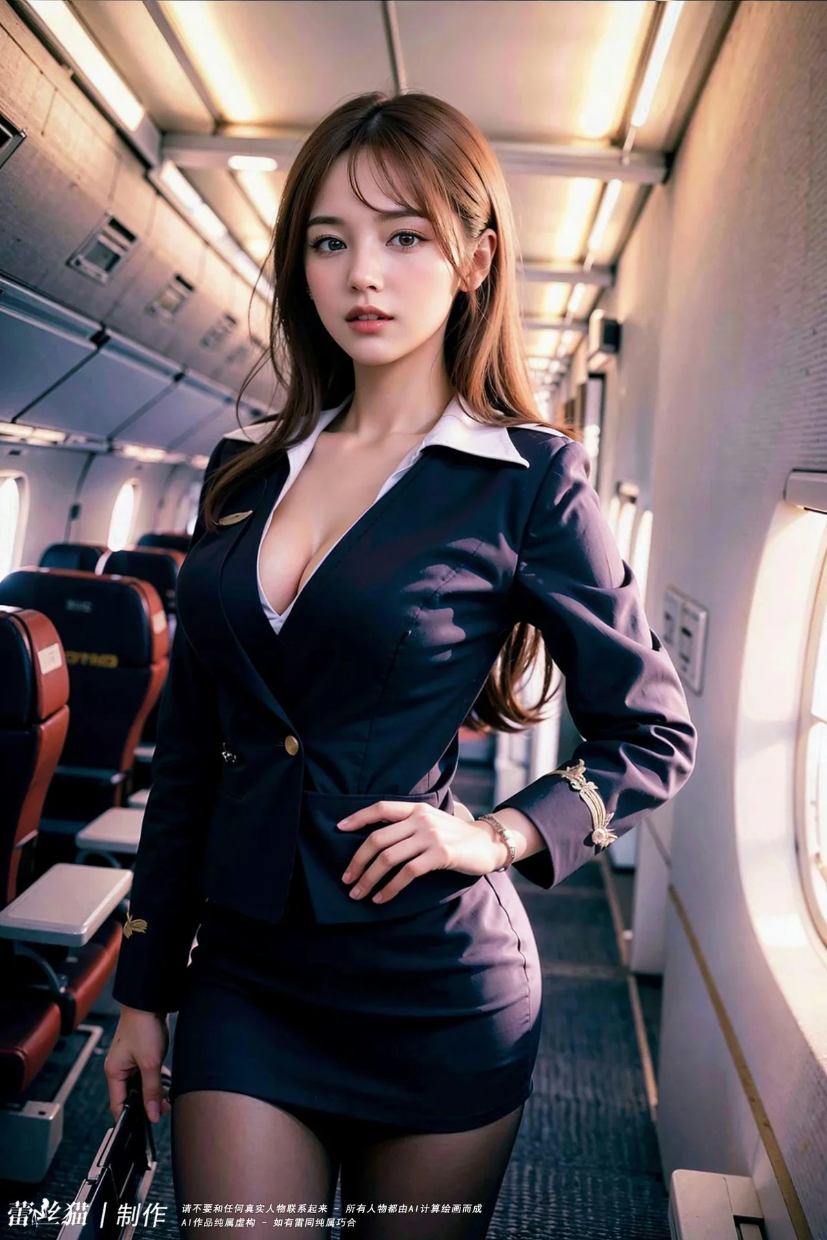 AIG  No.007 空姐爆乳机舱写真 - 6