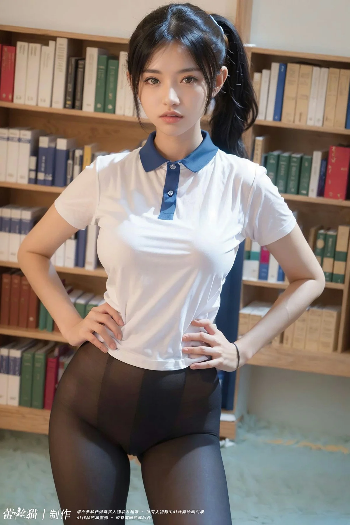 AIG  No.011 图书馆黑丝少女 - 2