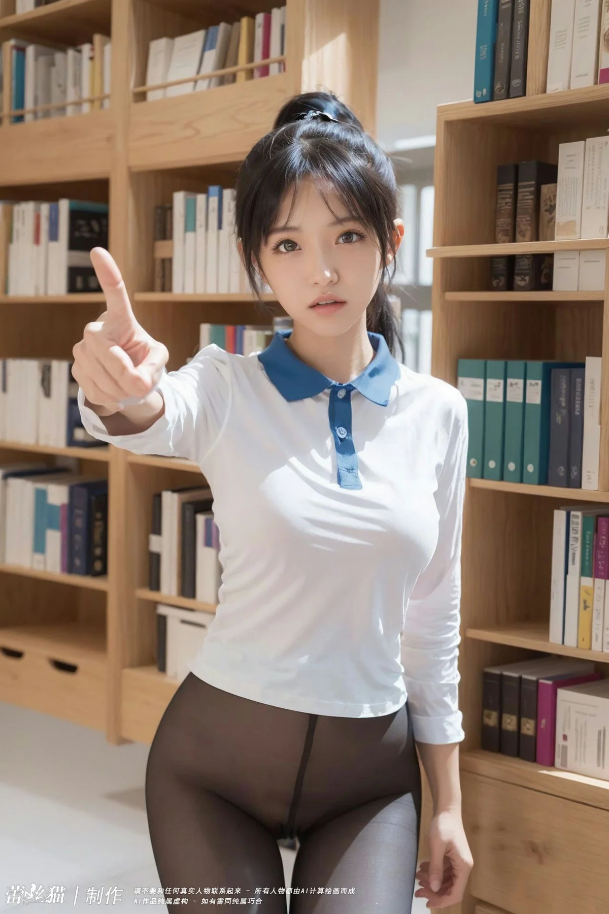 AIG  No.011 图书馆黑丝少女 - 6