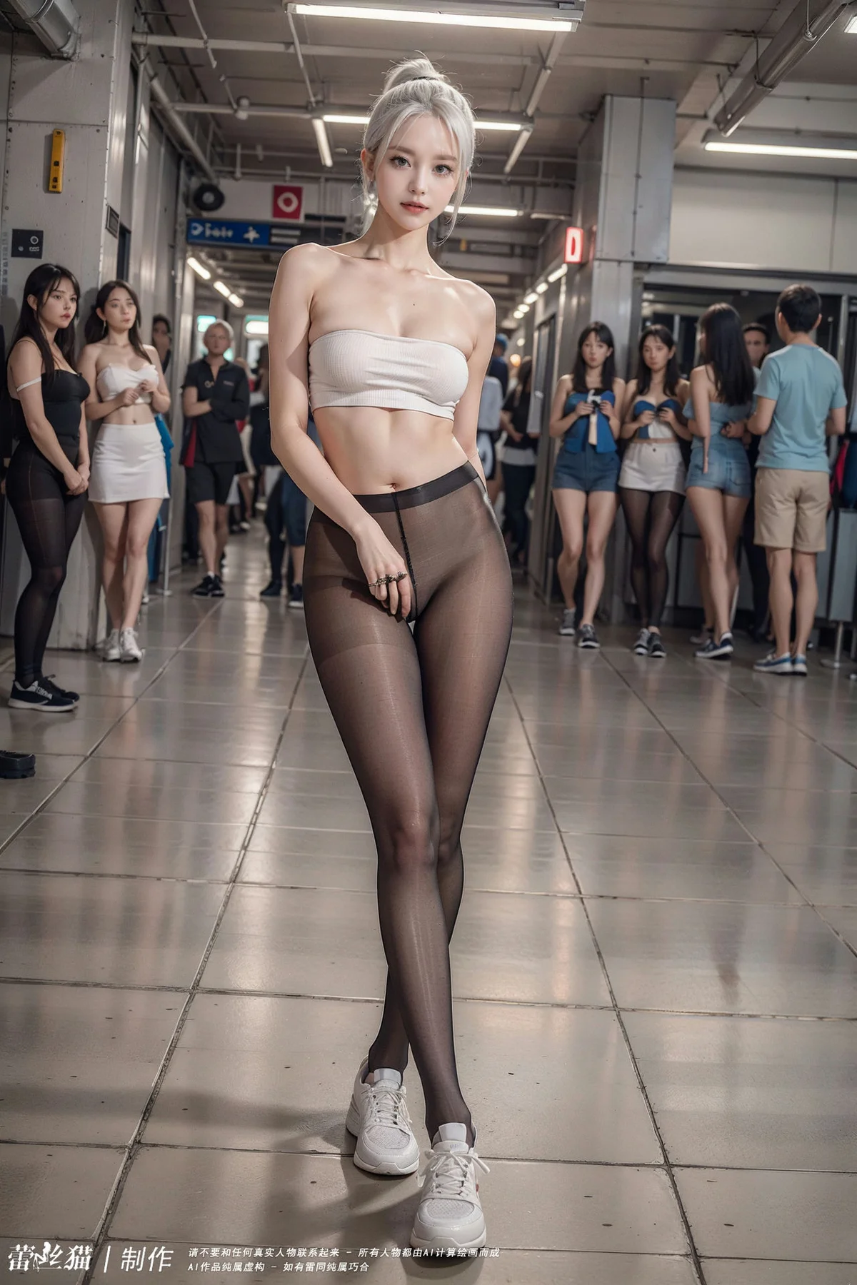 AIG  No.016 地铁银发黑丝美腿 - 6