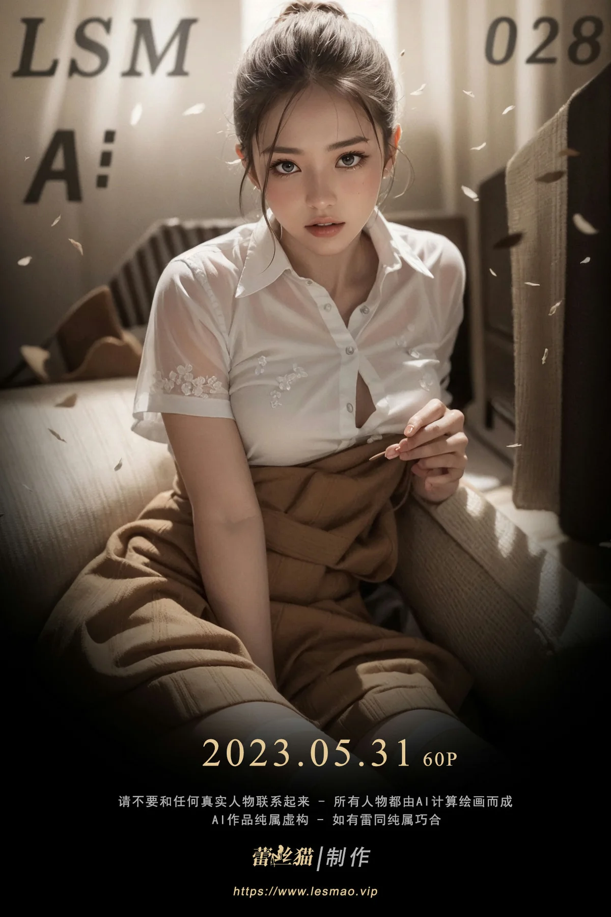 AIG  No.028 蕾丝白纱新娘美女 - 1