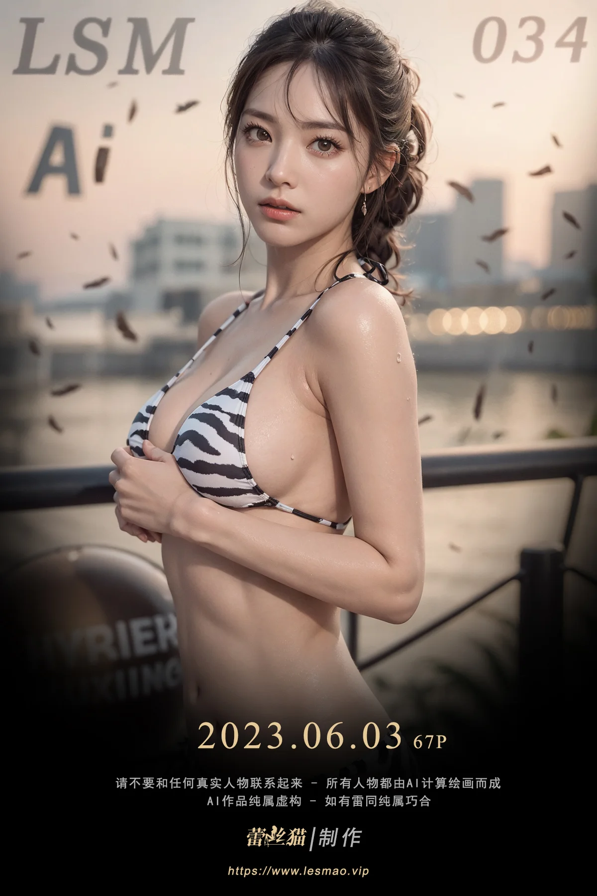 AIG  No.034 泳池白内衣系列美女 - 1