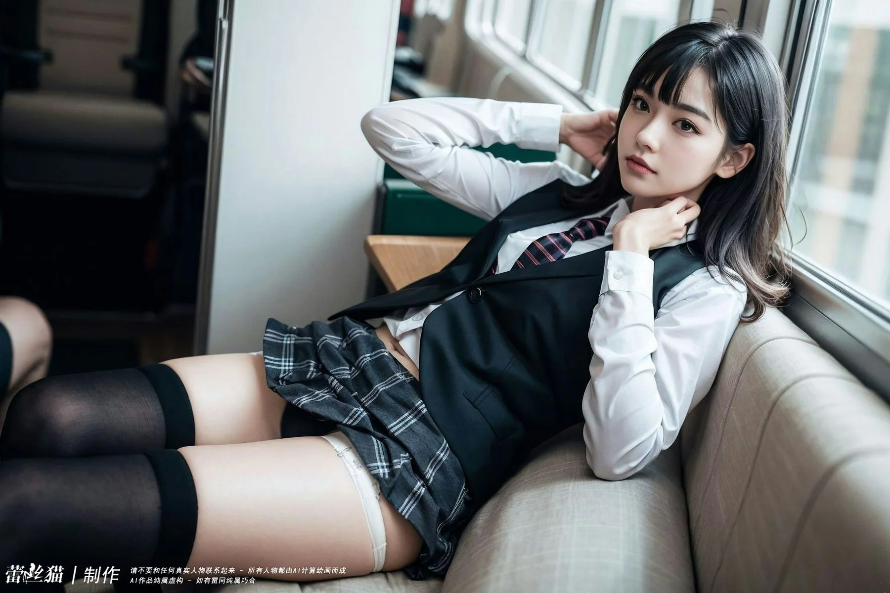 AIG  No.036 电车短发美女写真 - 6