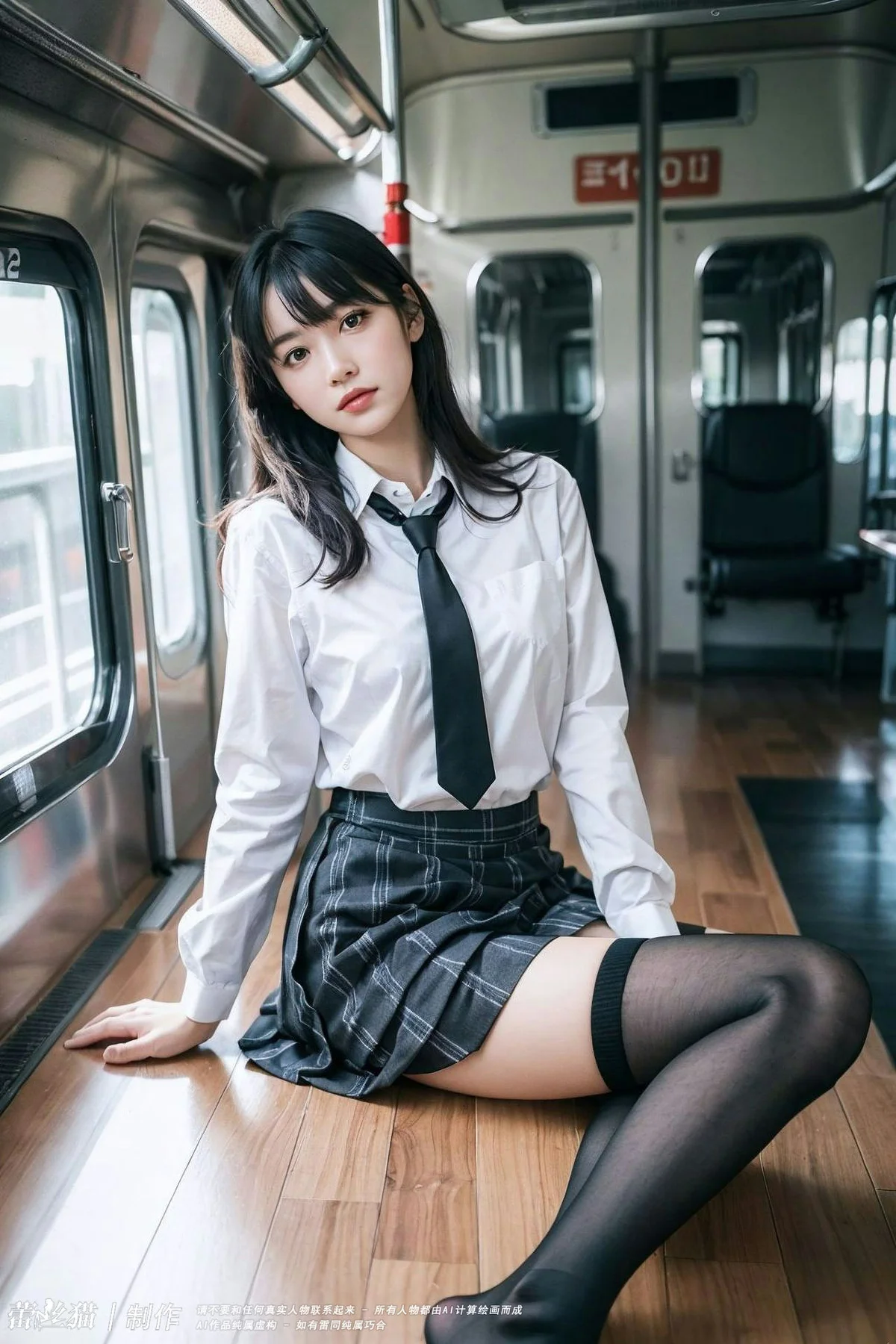 AIG  No.036 电车短发美女写真 - 8