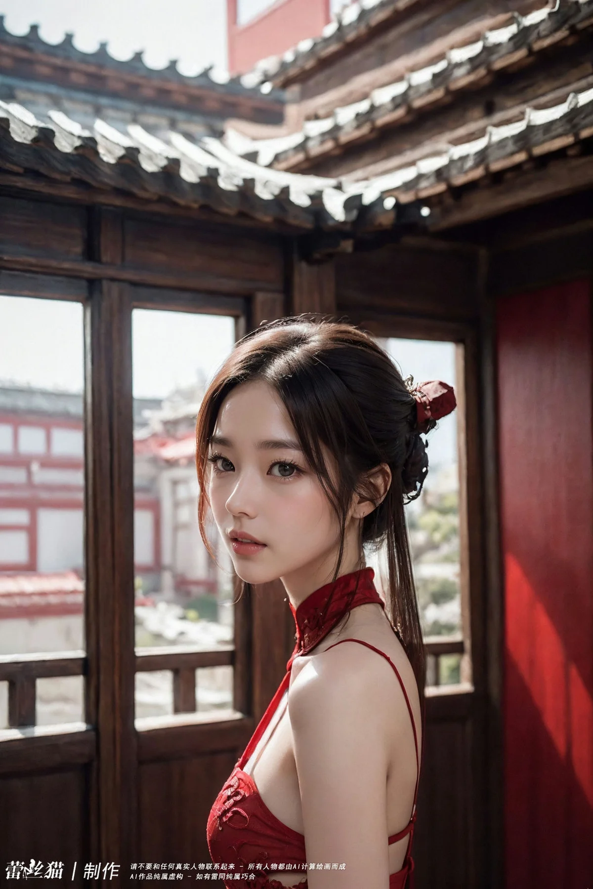 AIG  No.055 红色主题国风美女 - 1