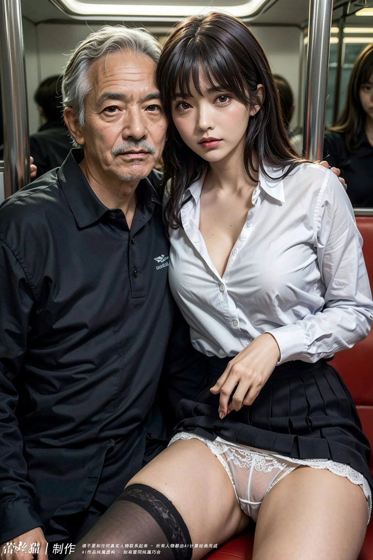 AIG  No.061 贪恋电车少女的大爷 - 4