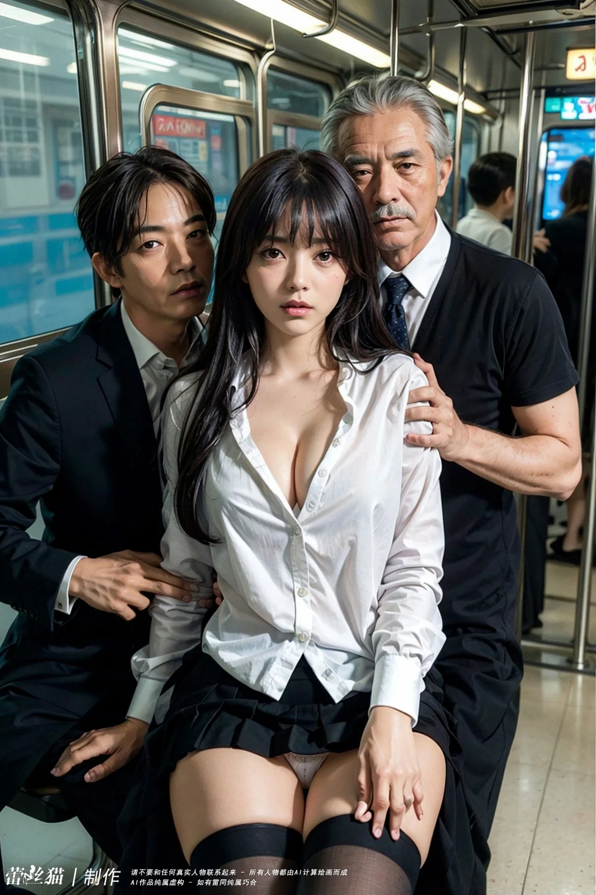 AIG  No.061 贪恋电车少女的大爷 - 1