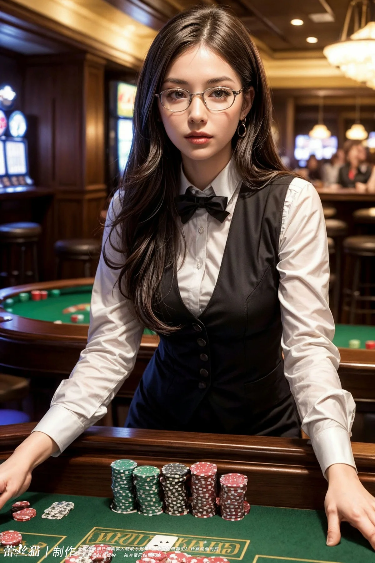 AIG  No.091 黑丝荷官妩媚爆乳 - 8