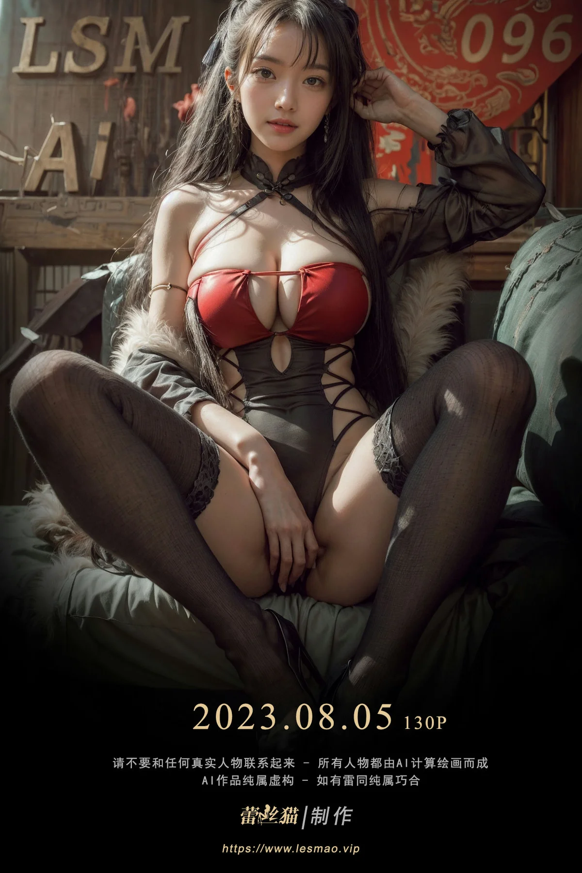 AIG  No.096 黑丝连体衣爆乳肥臀 - 1