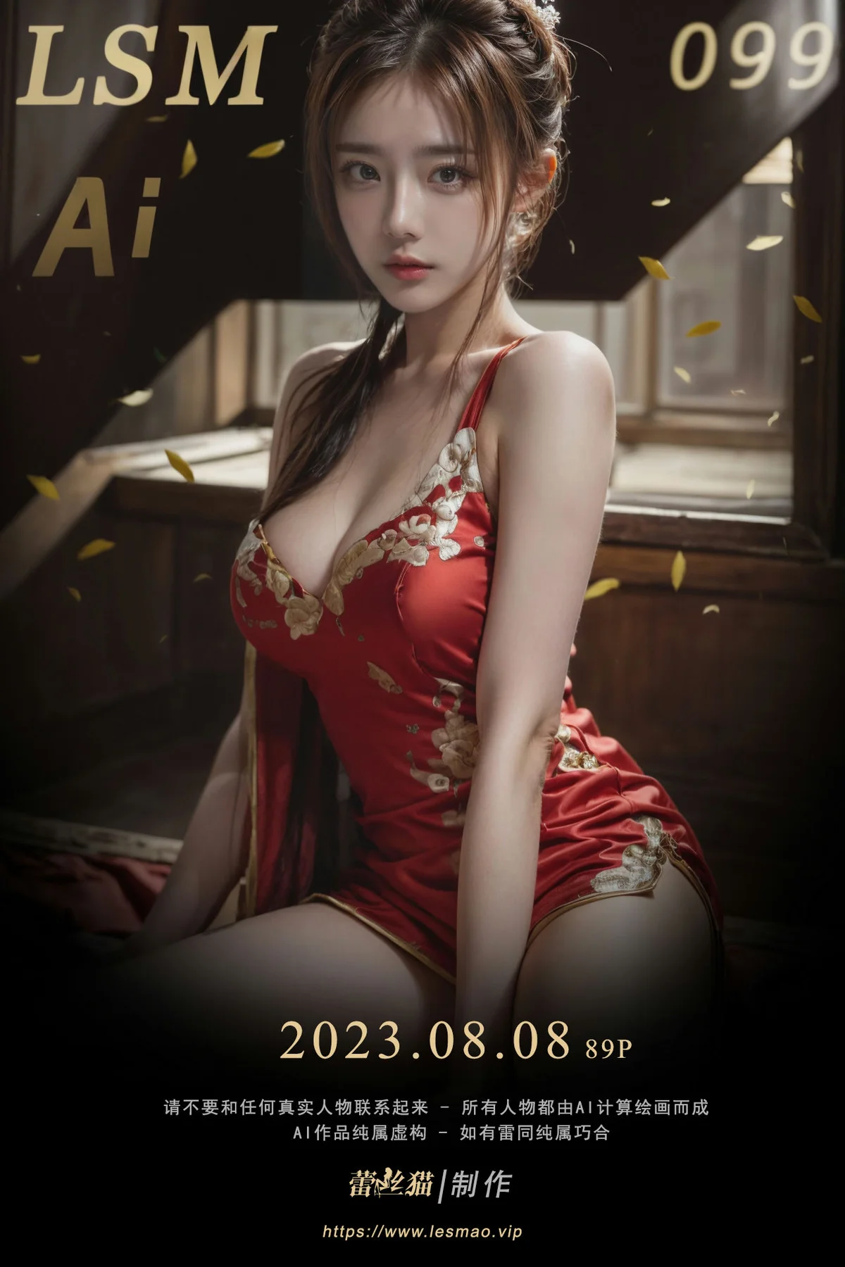 AIG  No.099 红色紧身裙酥胸美乳 - 1