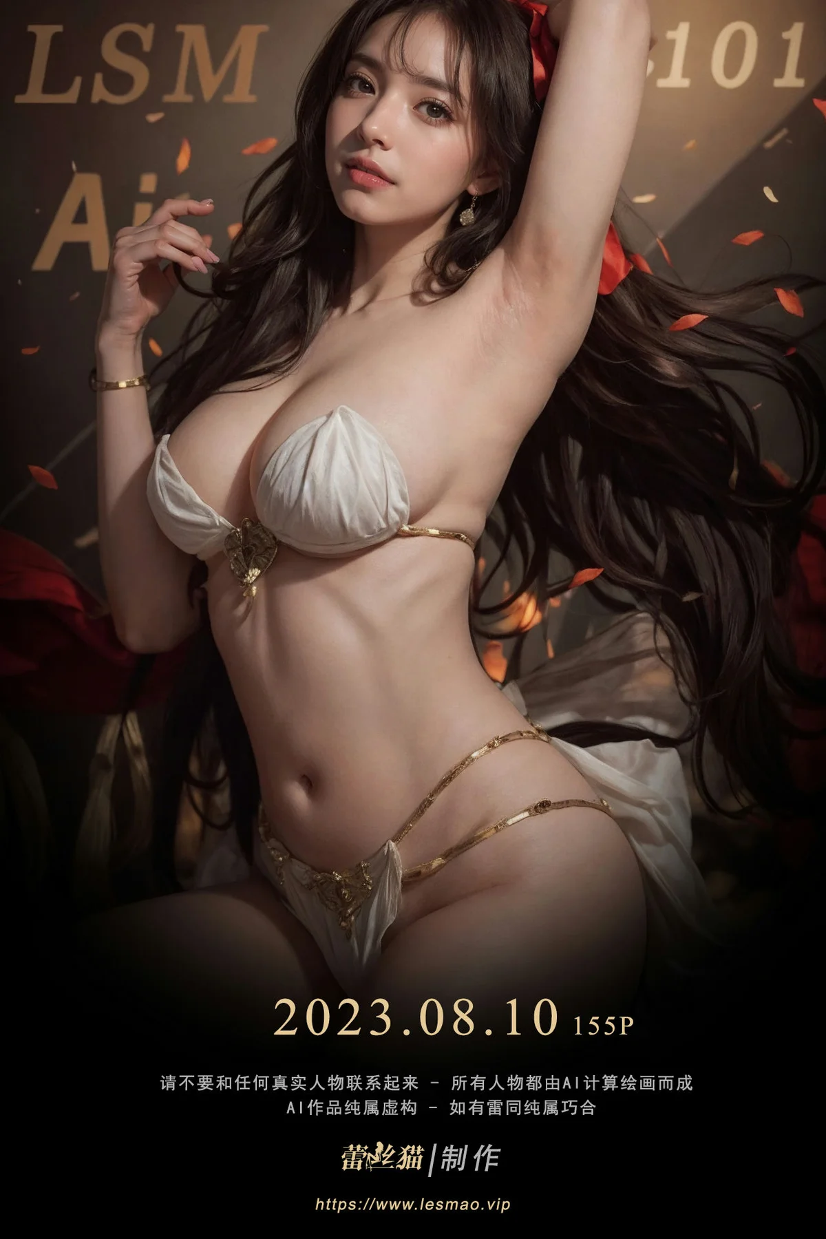 AIG  No.101 红丝礼裙丰满爆乳 - 1