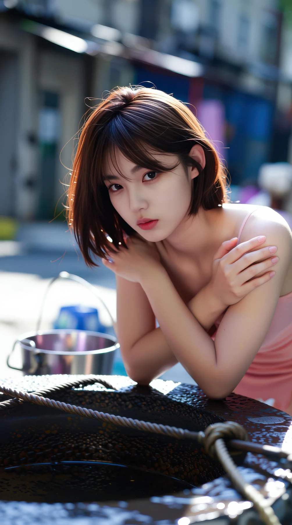 AIG  No.103 小乔不乔 短发活力少女粉嫩短裙 - 6