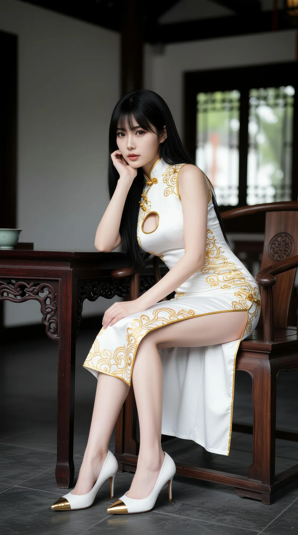 AIG  No.110 长发美女旗袍性感美腿 - 2