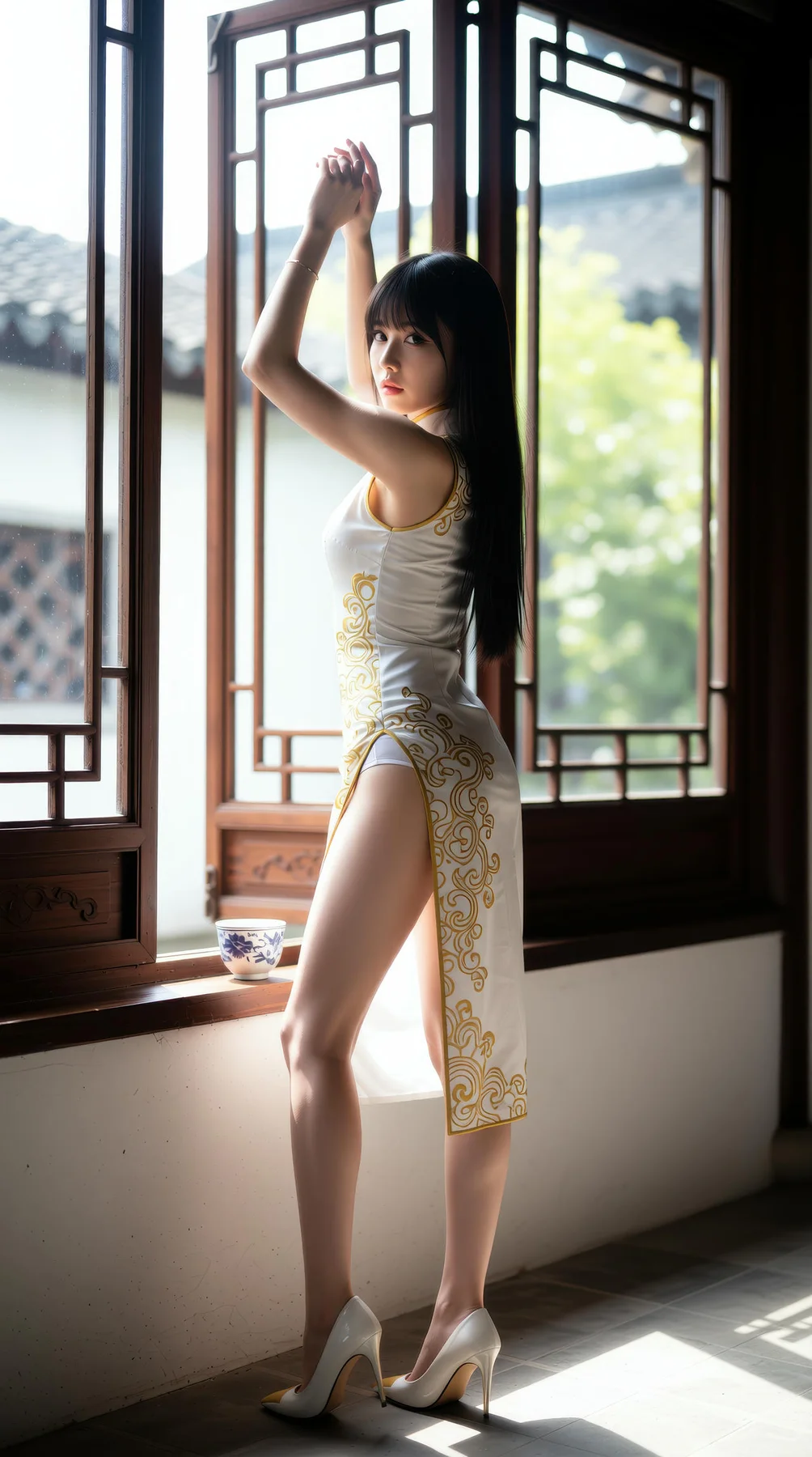 AIG  No.110 长发美女旗袍性感美腿 - 9