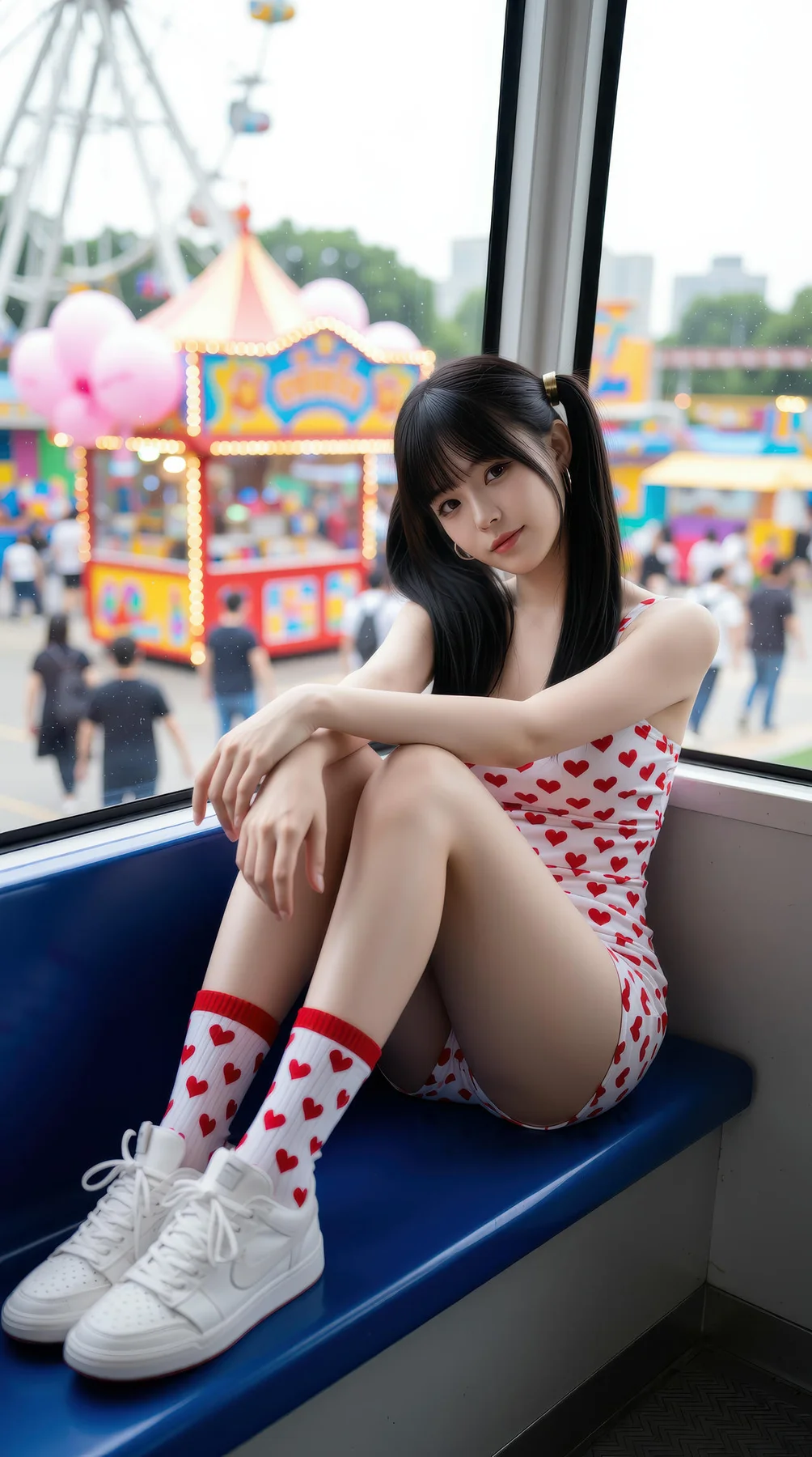 AIG  No.113 柚柚sasa 双马尾游乐场写真 - 2