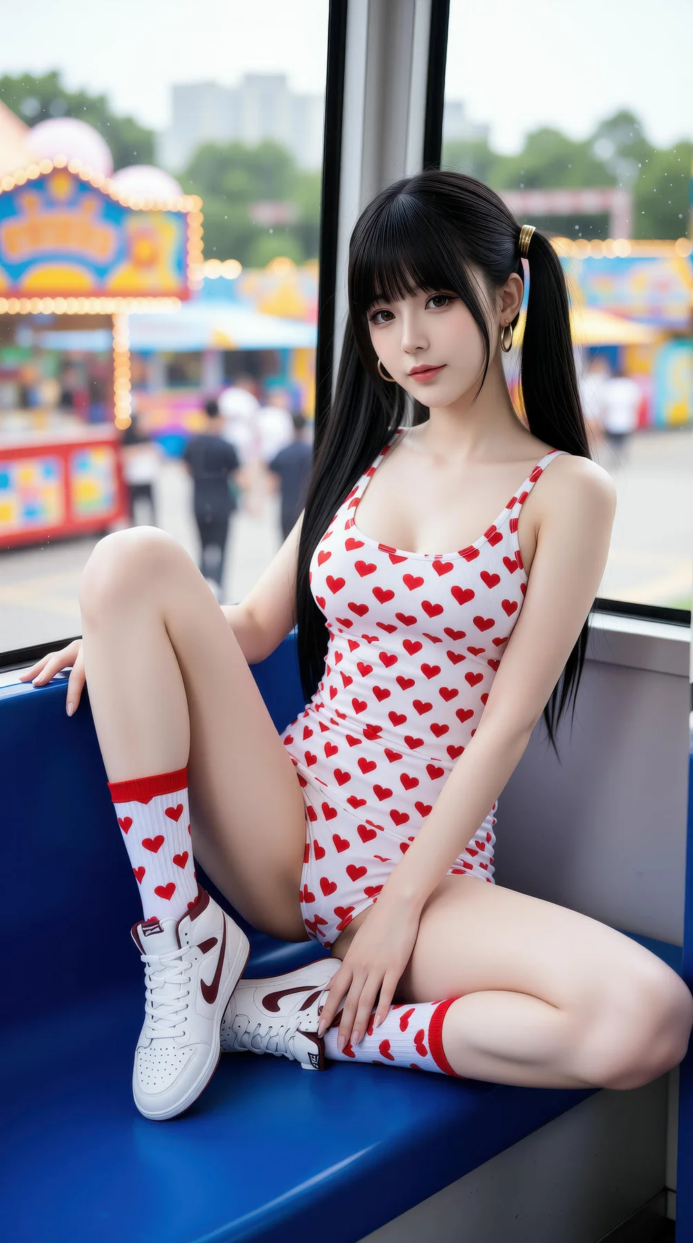 AIG  No.113 柚柚sasa 双马尾游乐场写真 - 3