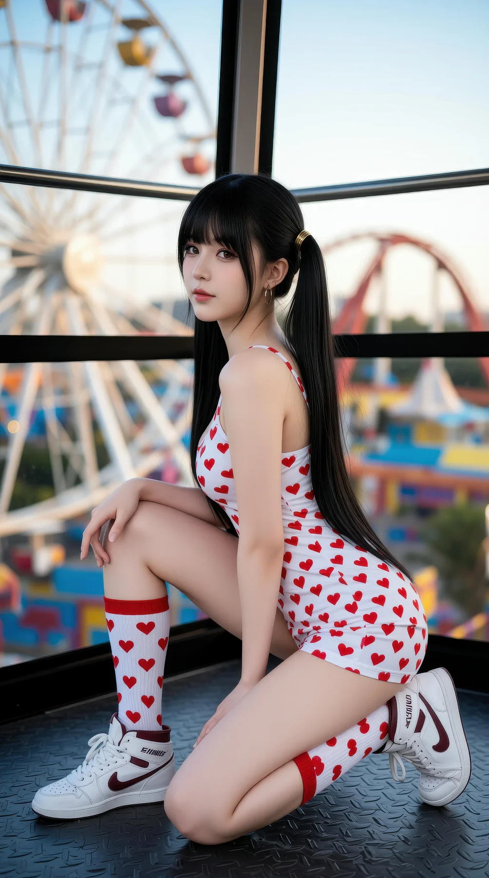 AIG  No.113 柚柚sasa 双马尾游乐场写真 - 2