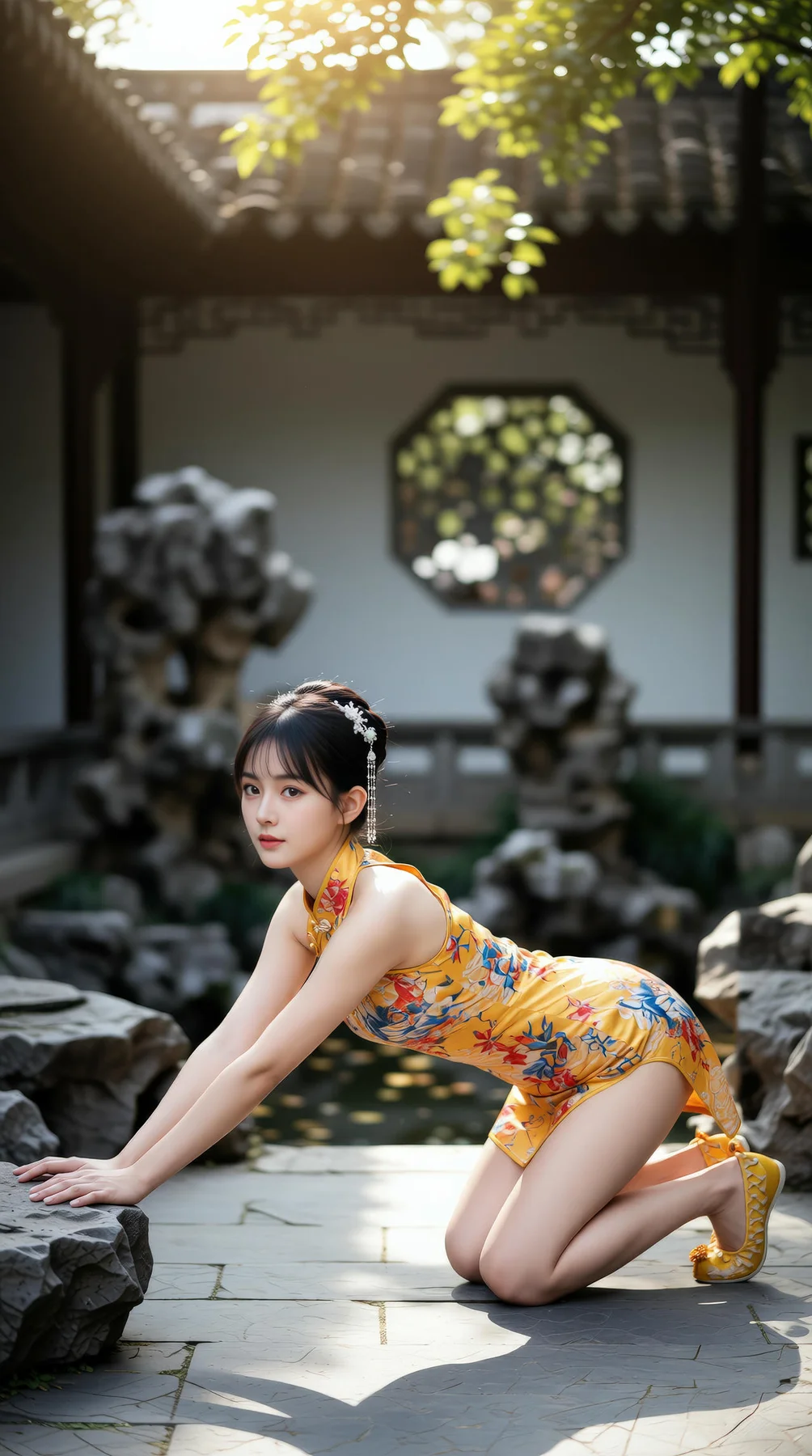 AIG  No.115 茗灵儿 旗袍制服美腿写真 - 2