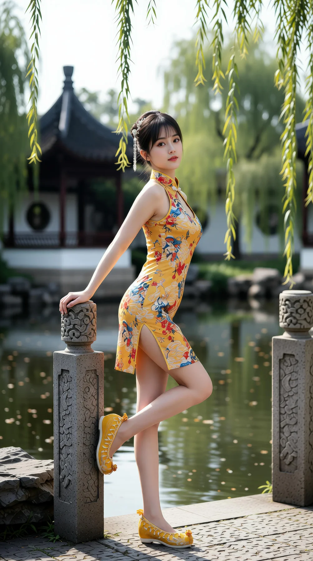 AIG  No.115 茗灵儿 旗袍制服美腿写真 - 9