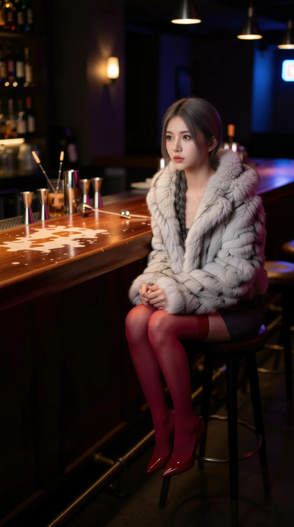 AIG  No.120 熙蕾学姐ruby酒吧黑丝长腿跑车美女 - 7