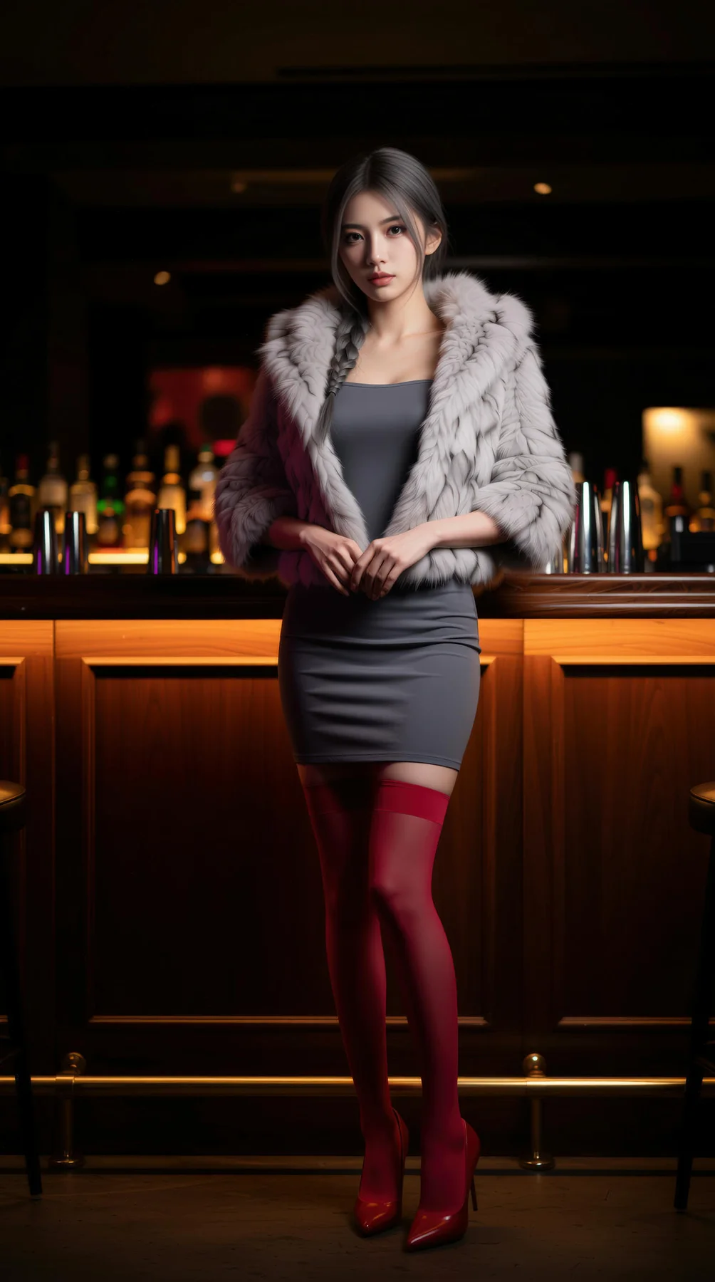 AIG  No.120 熙蕾学姐ruby酒吧黑丝长腿跑车美女 - 3