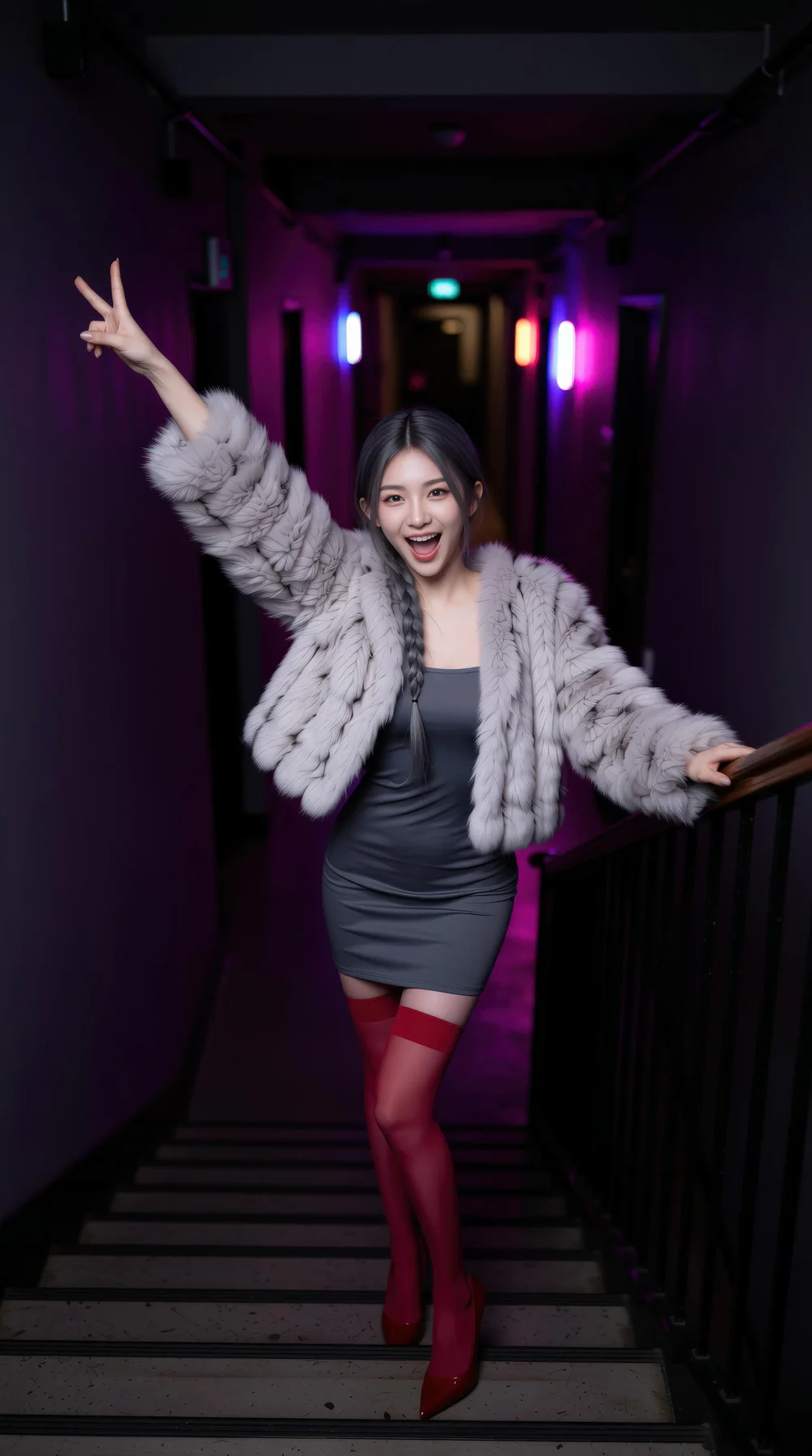 AIG  No.120 熙蕾学姐ruby酒吧黑丝长腿跑车美女 - 9