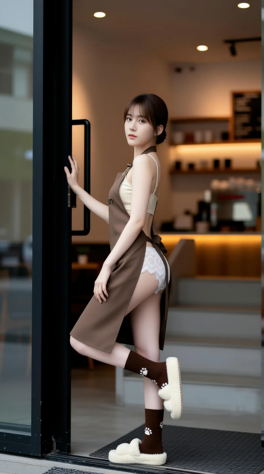 AIG  No.121 奶盖布丁luna 咖啡店爆乳美女店员 - 4