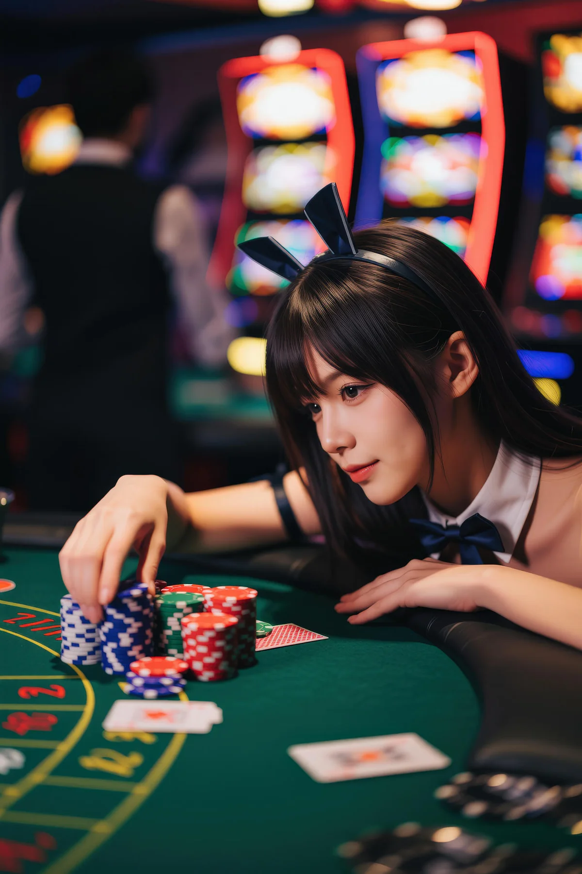 AIG  No.133 茗梓黑金赌场兔女郎 - 7