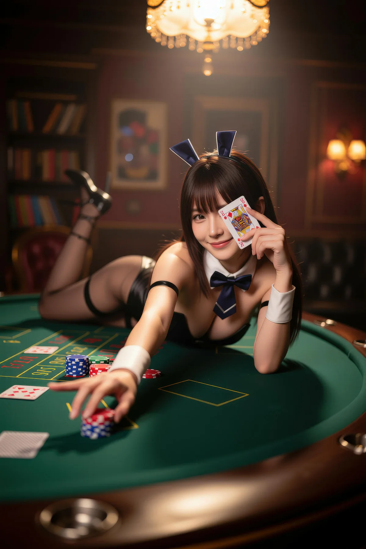 AIG  No.133 茗梓黑金赌场兔女郎 - 4