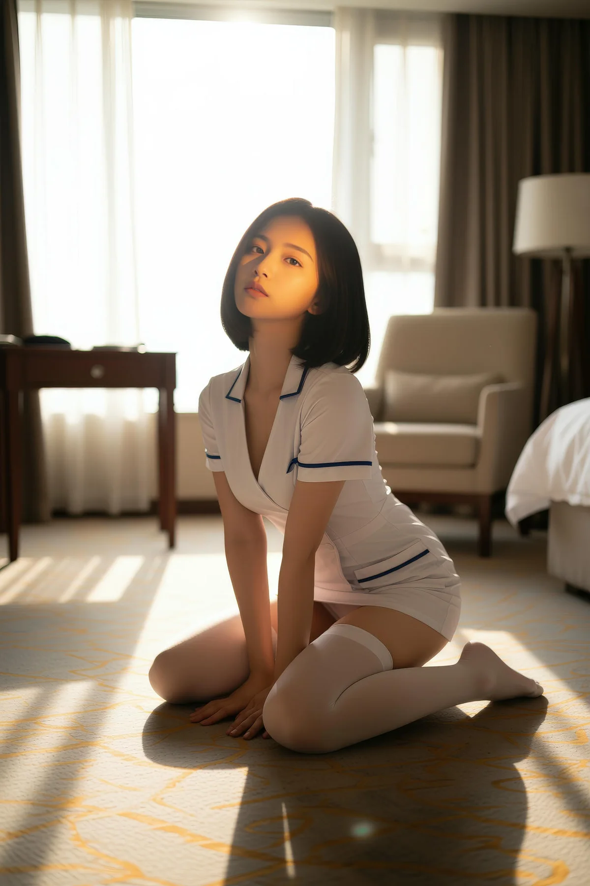 AIG  No.140 淑儿护士制服短发美女 - 2