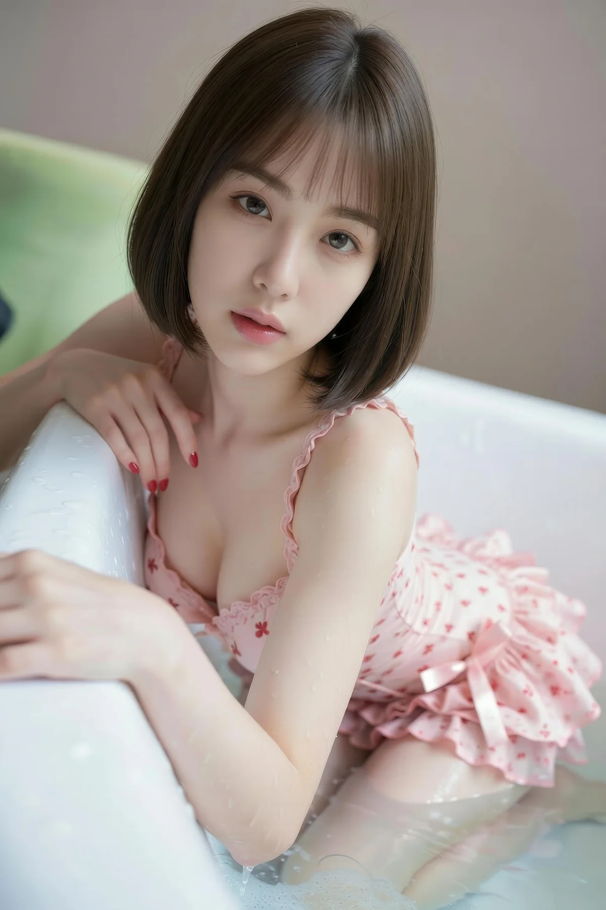 AIG  No.153 小乔不乔碎花比基尼酥胸美乳 - 8