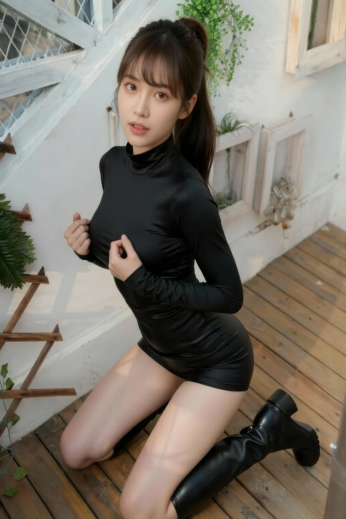 AIG  No.164 佳汐黑色紧身衣 - 9