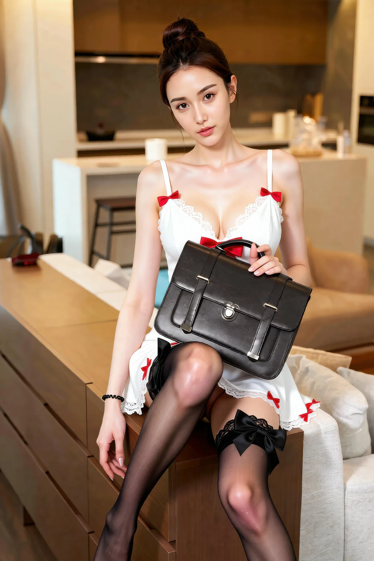 AIG  No.214 一柠lemon睡裙黑丝 - 6