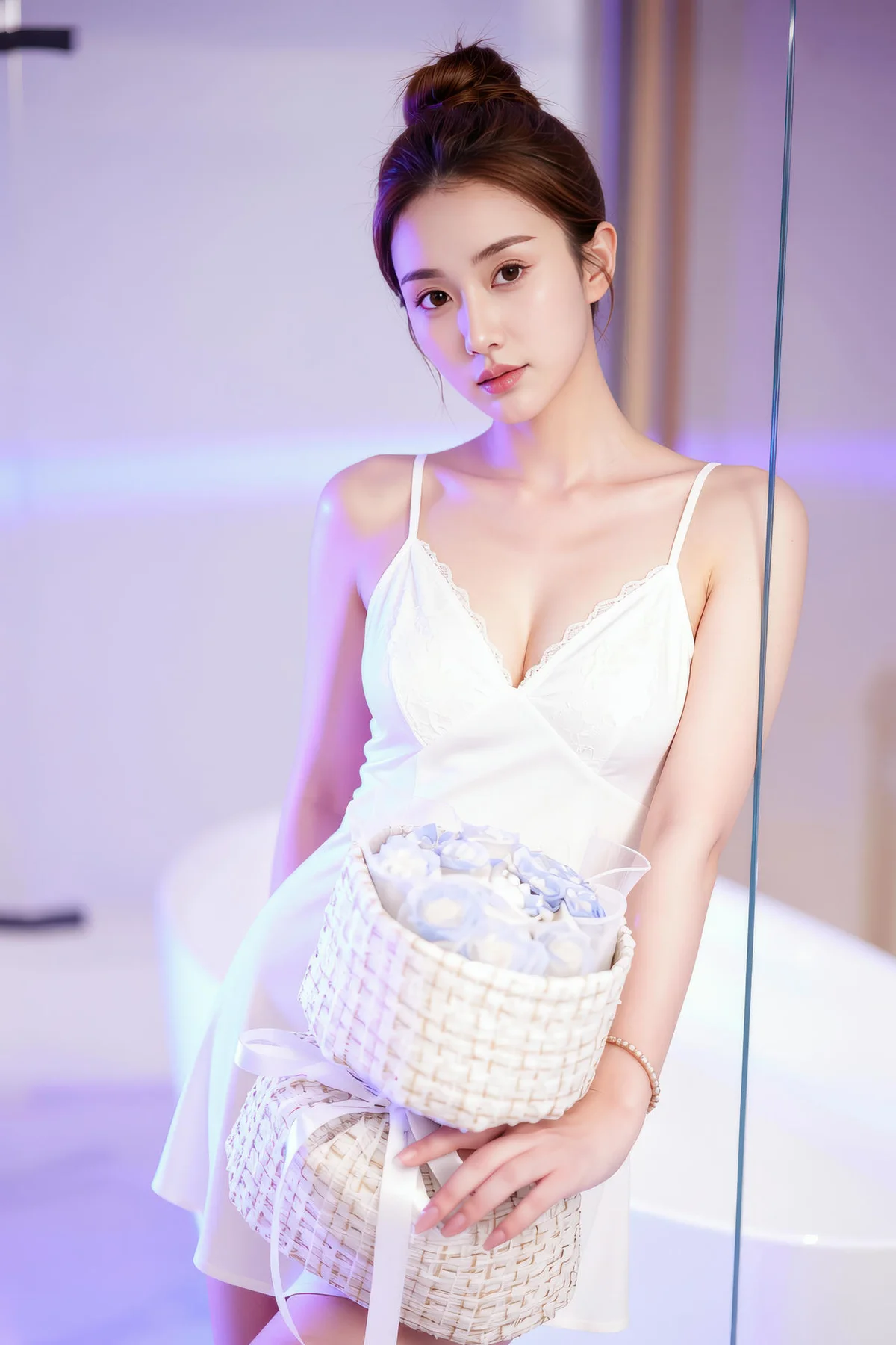 AIG  No.250 一柠清纯白裙酥胸 - 3