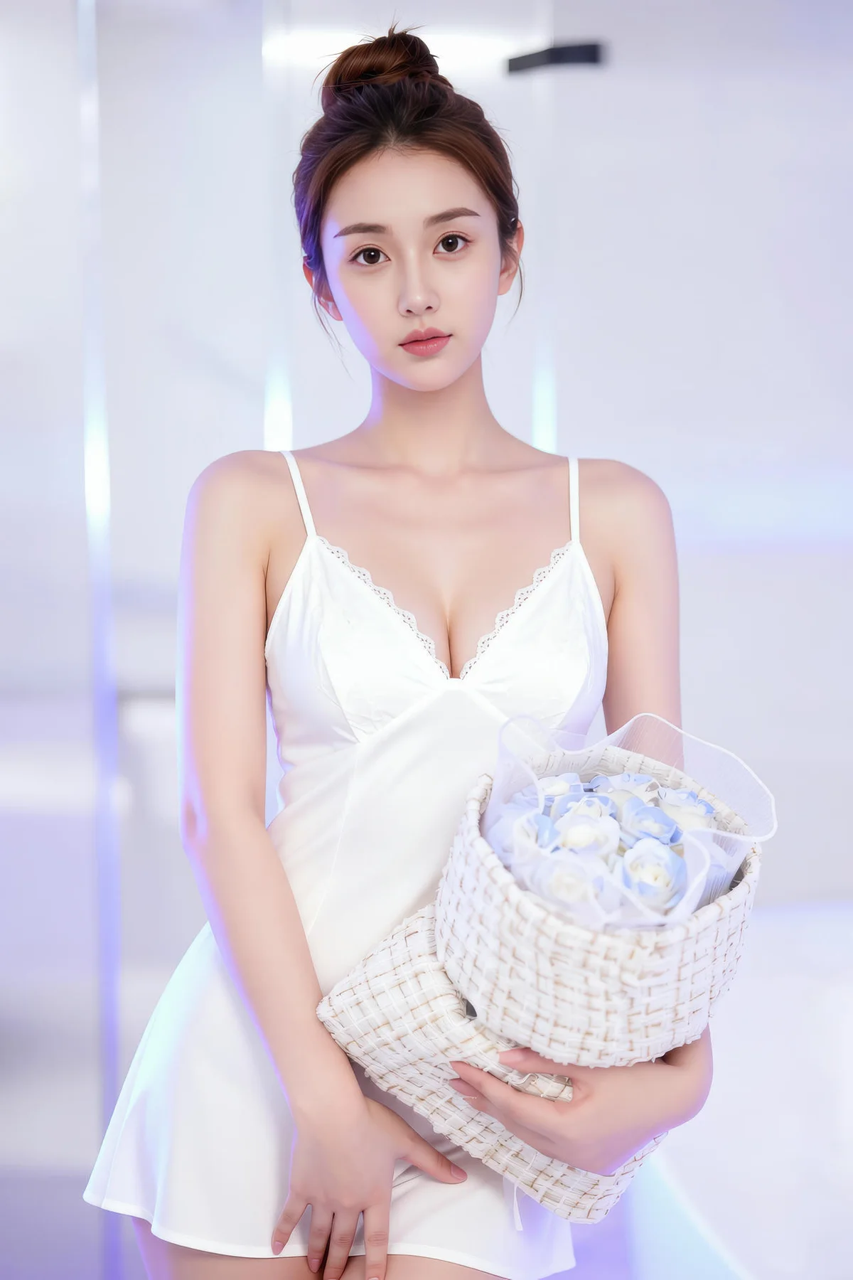 AIG  No.250 一柠清纯白裙酥胸 - 4