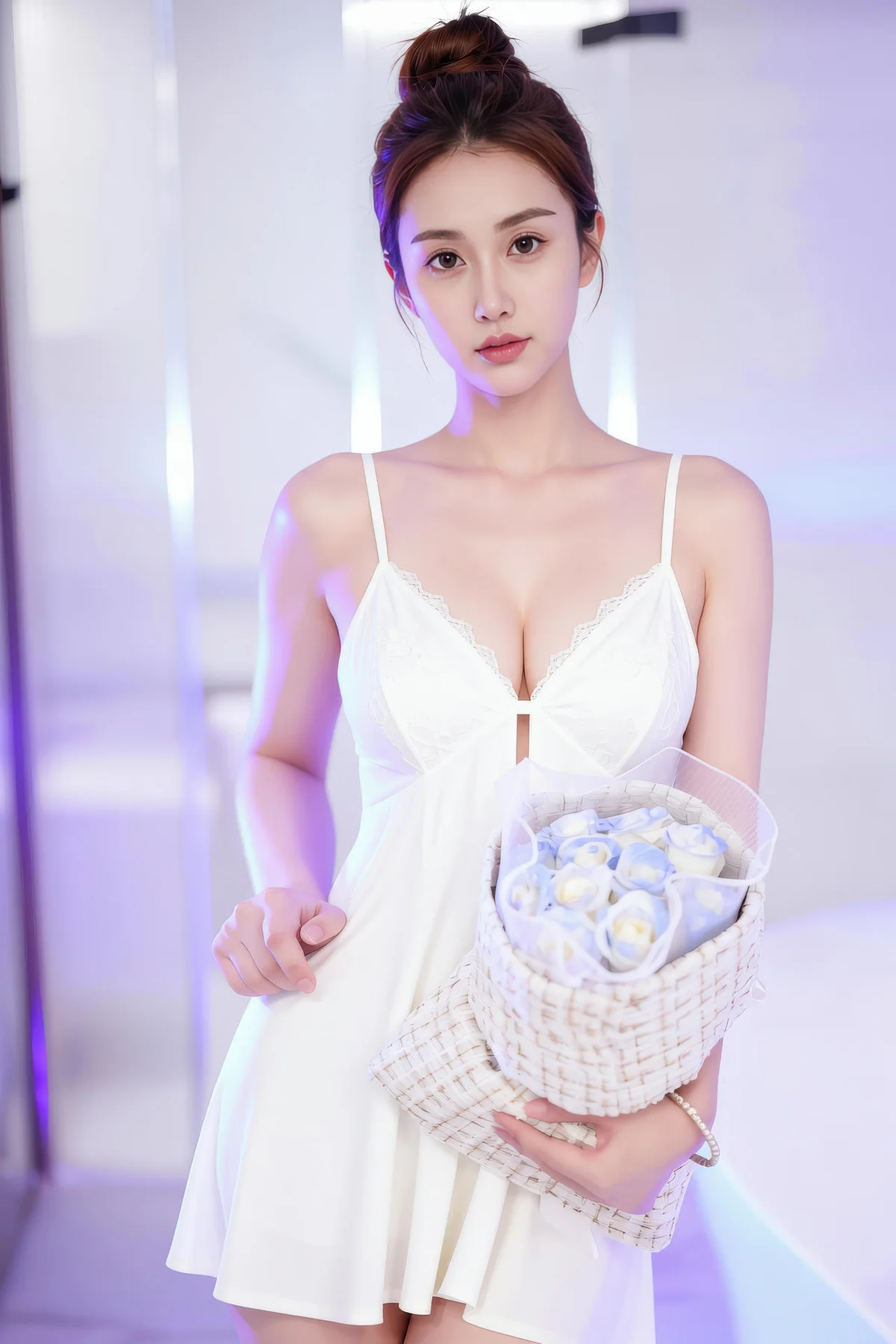 AIG  No.250 一柠清纯白裙酥胸 - 6