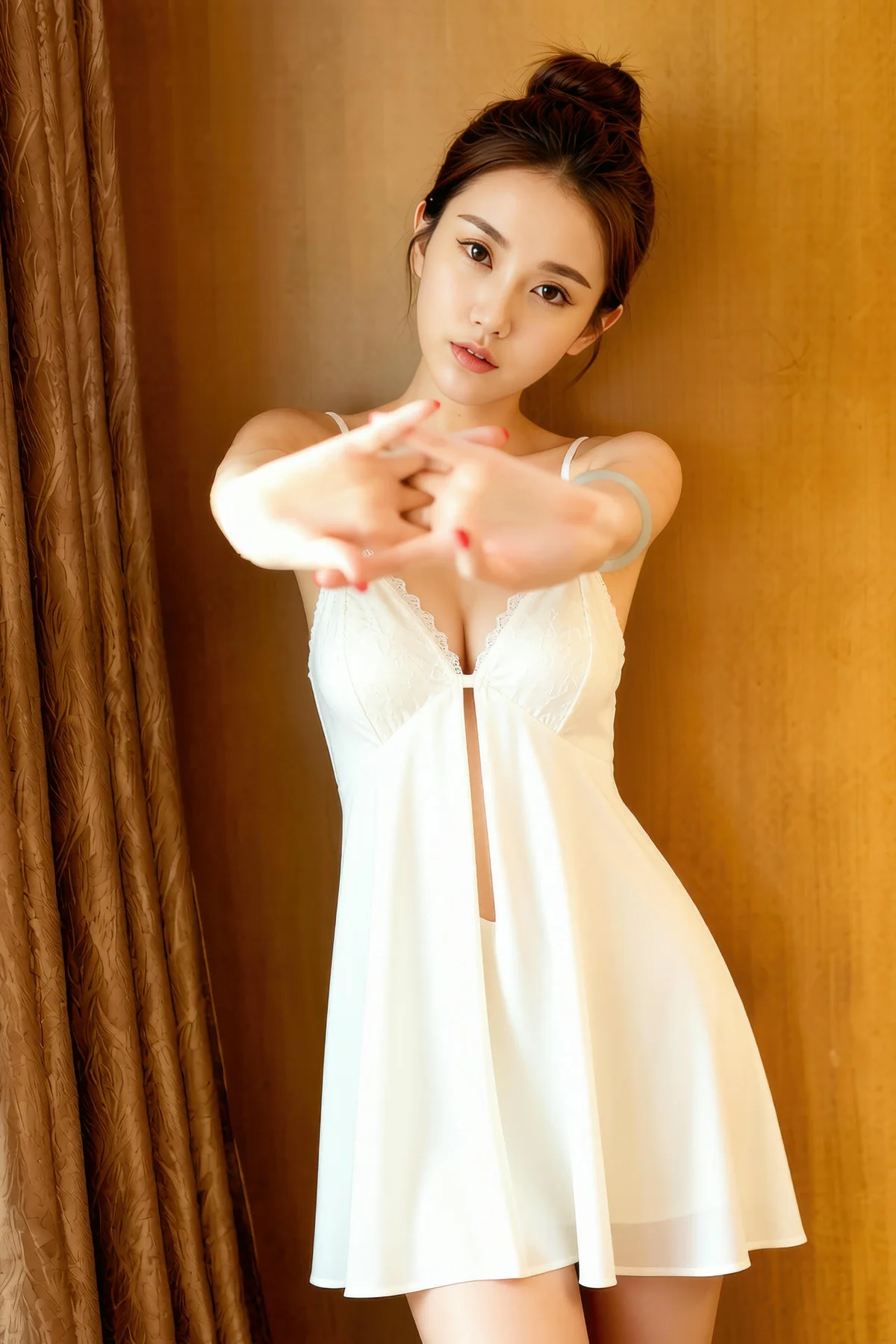 AIG  No.250 一柠清纯白裙酥胸 - 2