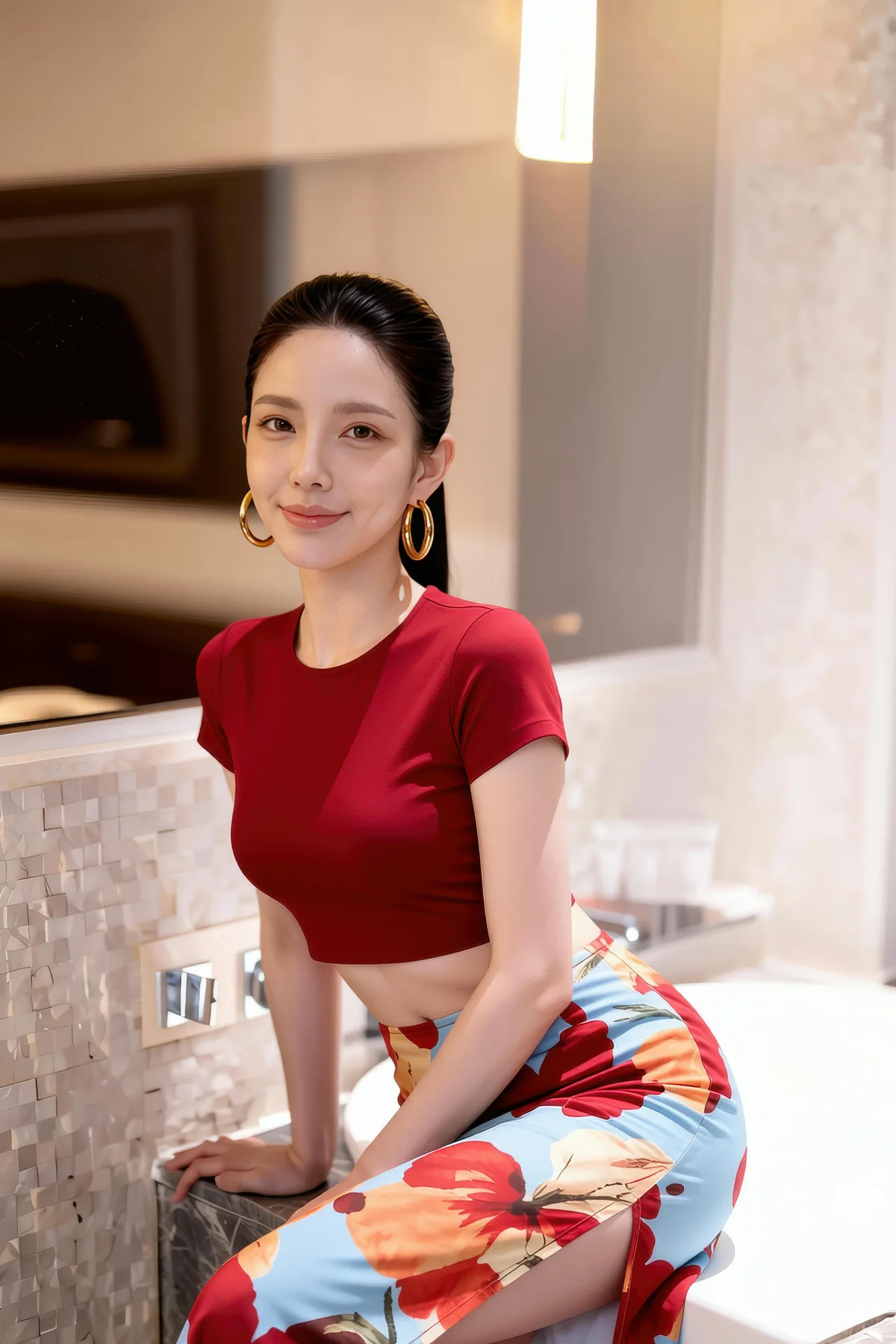 AIG  No.256 婉婉兔毛性感短裙 - 1