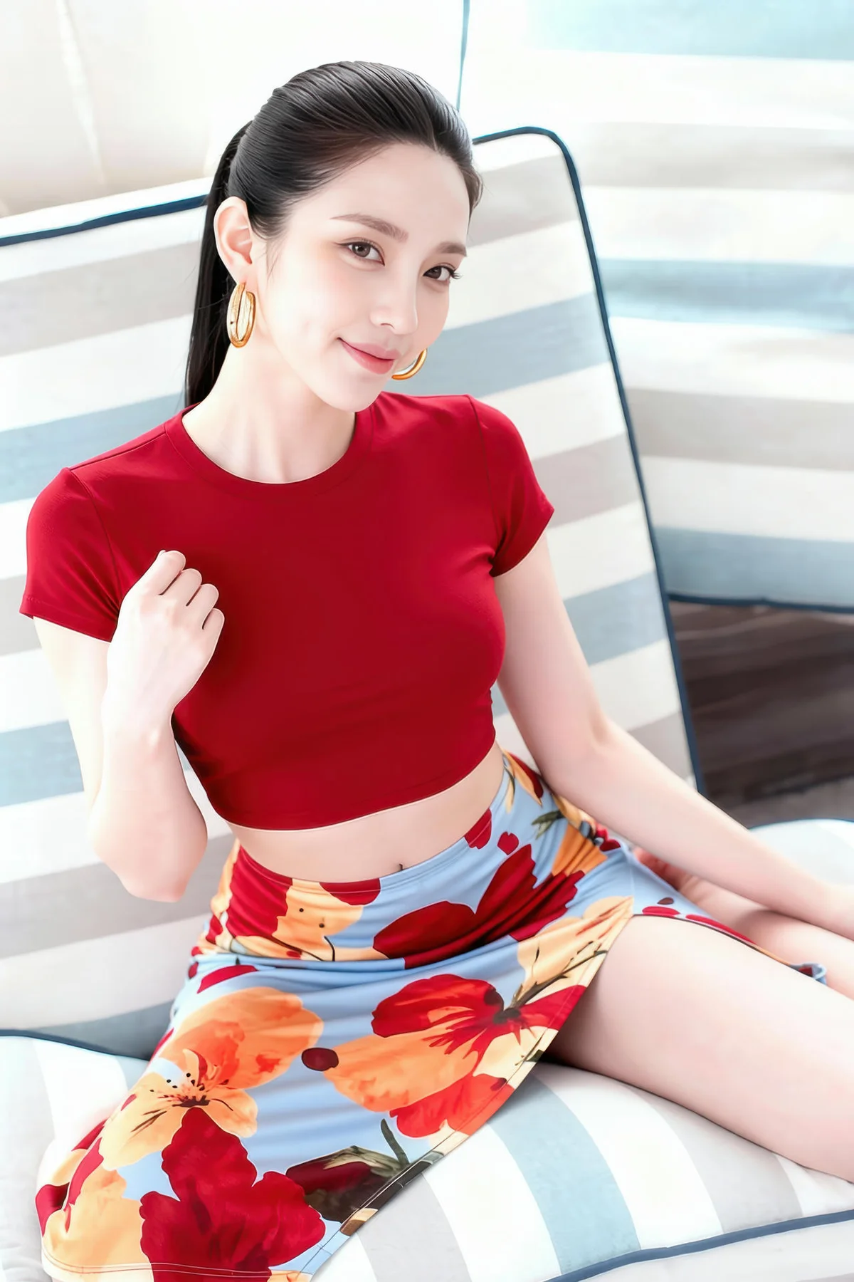 AIG  No.256 婉婉兔毛性感短裙 - 5