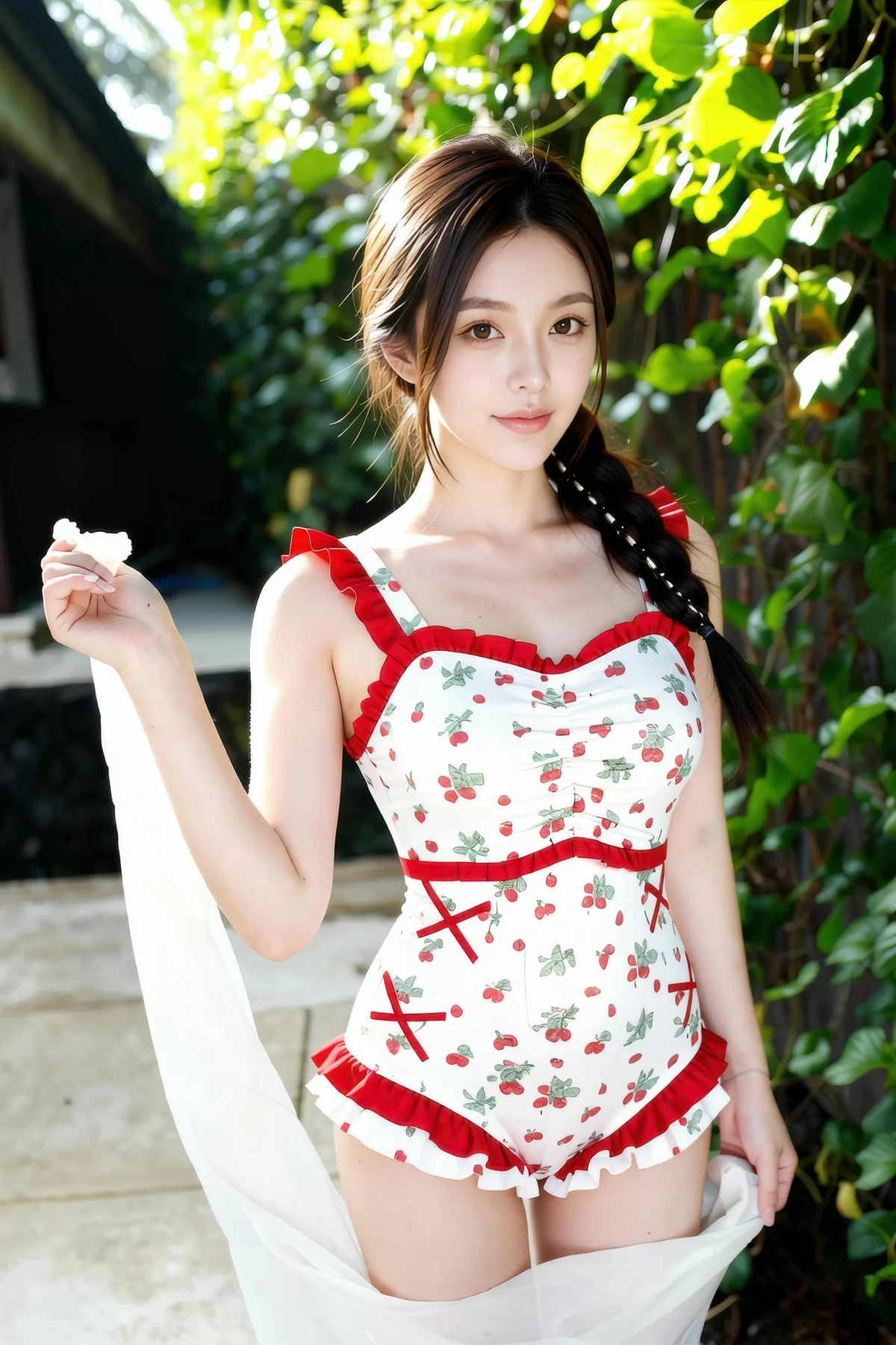 AIG  No.258 熙蕾学姐可爱碎花连体裤 - 3