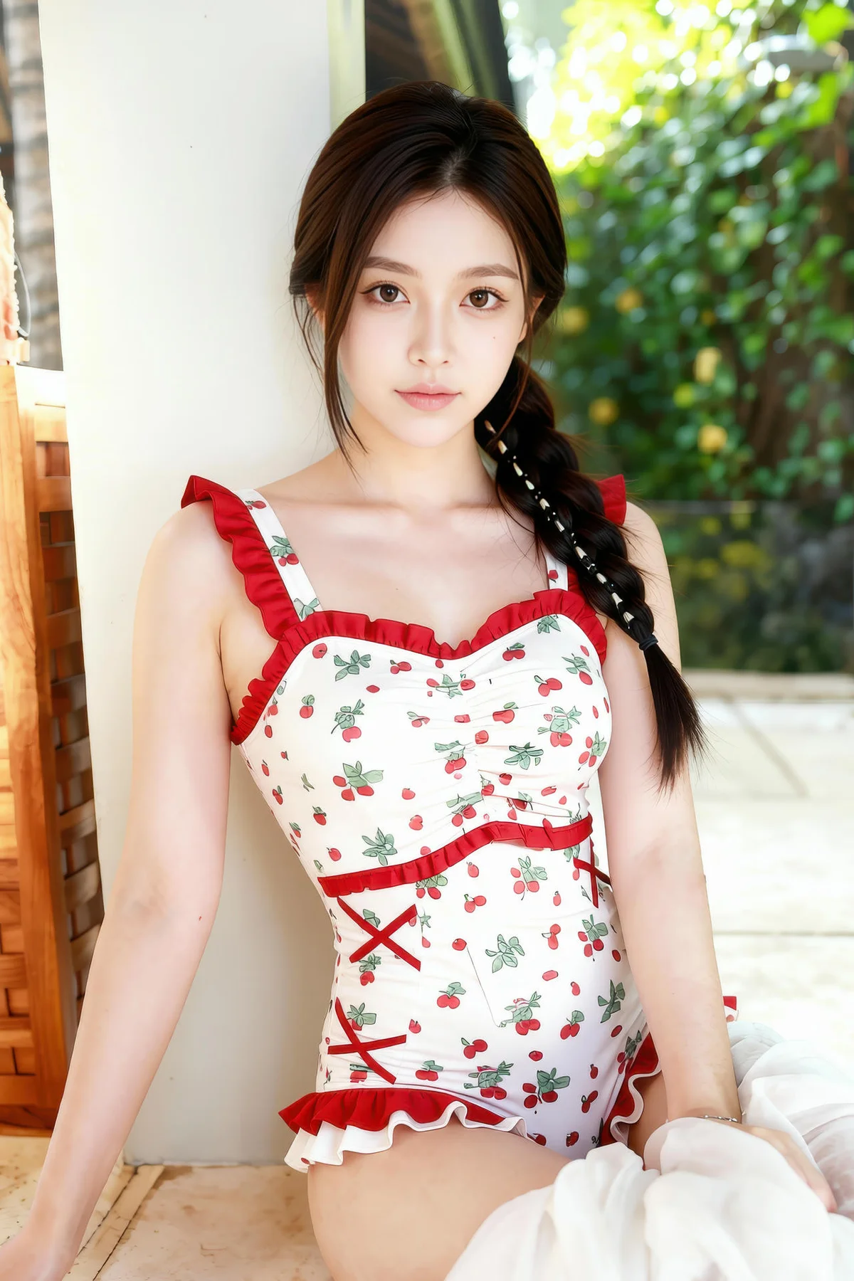 AIG  No.258 熙蕾学姐可爱碎花连体裤 - 8