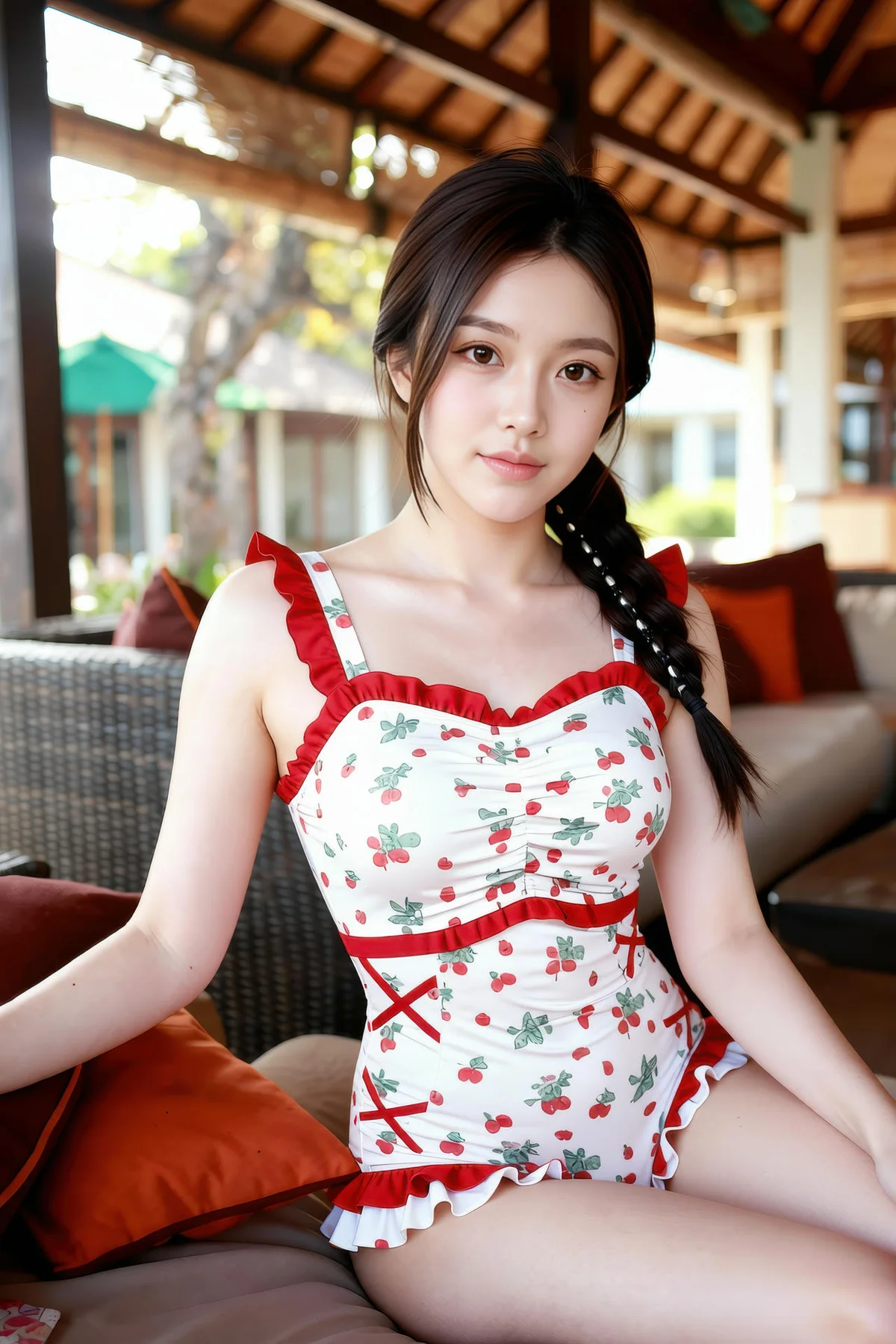 AIG  No.258 熙蕾学姐可爱碎花连体裤 - 9