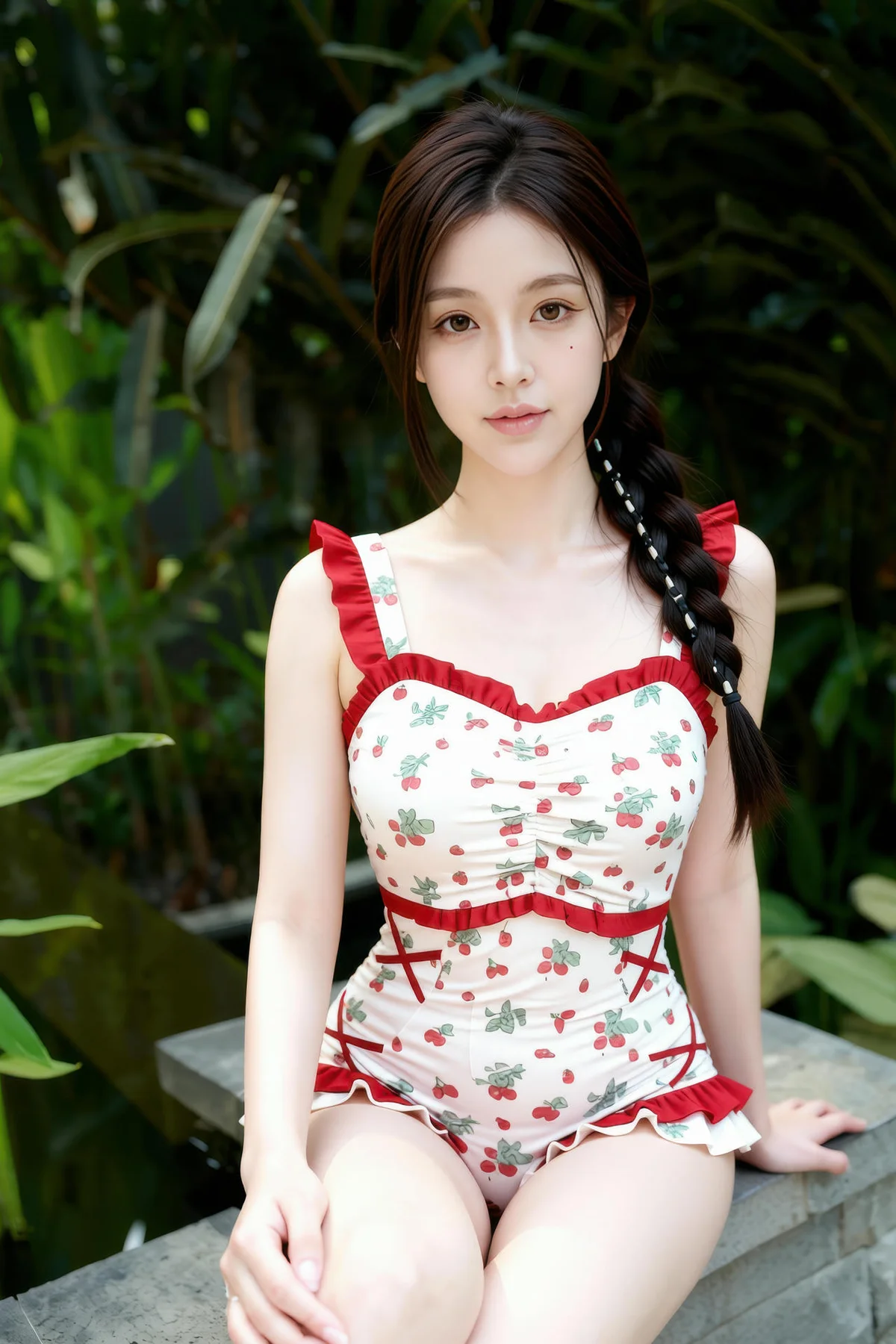 AIG  No.258 熙蕾学姐可爱碎花连体裤 - 9