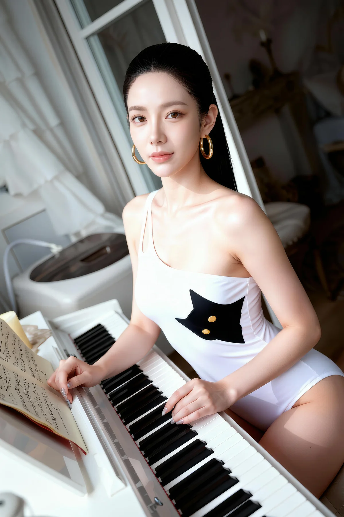 AIG  No.280 米妹白色连体衣 - 3