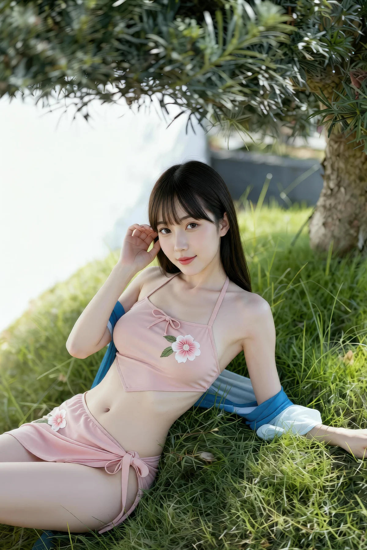 AIG  No.286 婉婉粉色肚兜套装 - 4