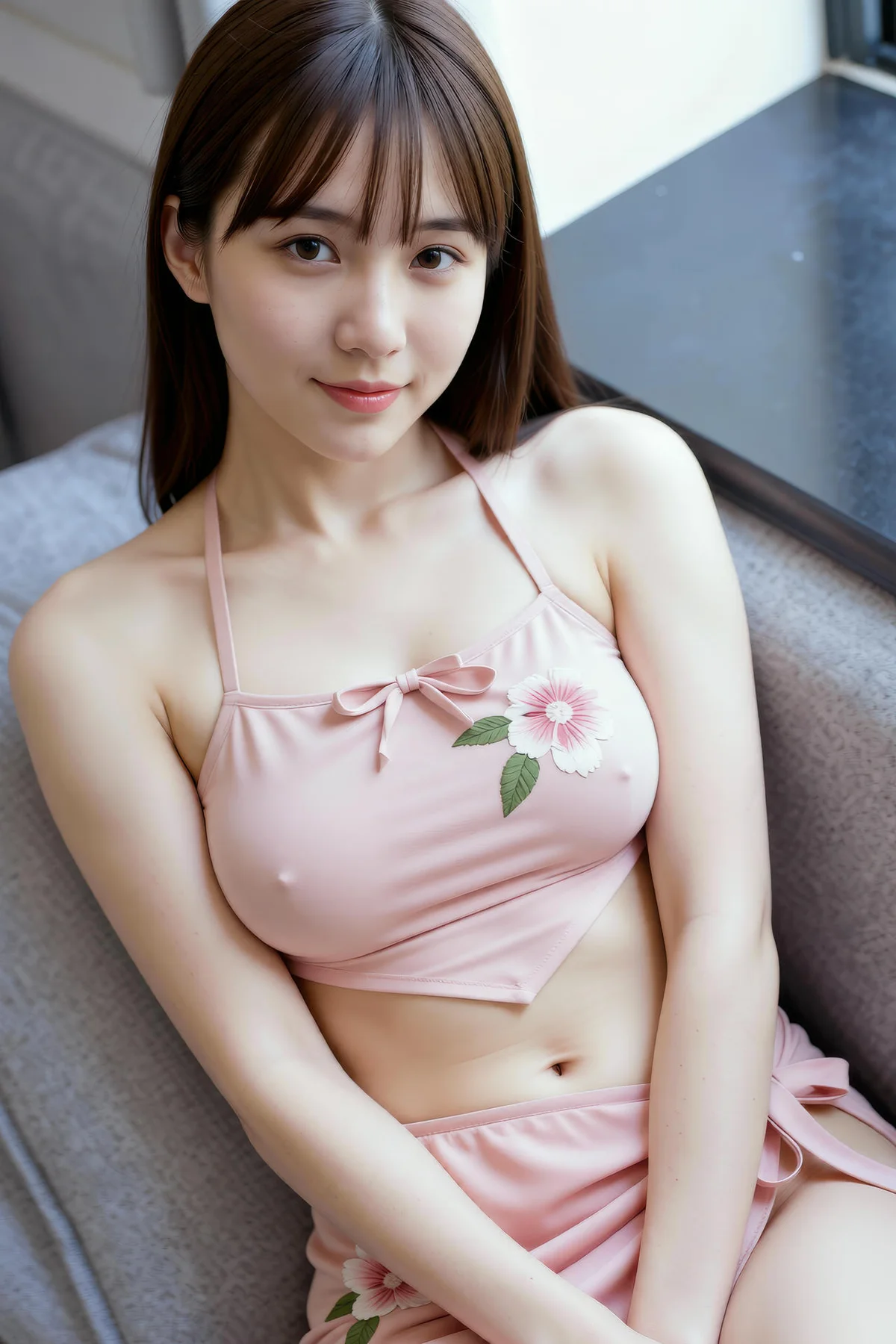 AIG  No.286 婉婉粉色肚兜套装 - 7