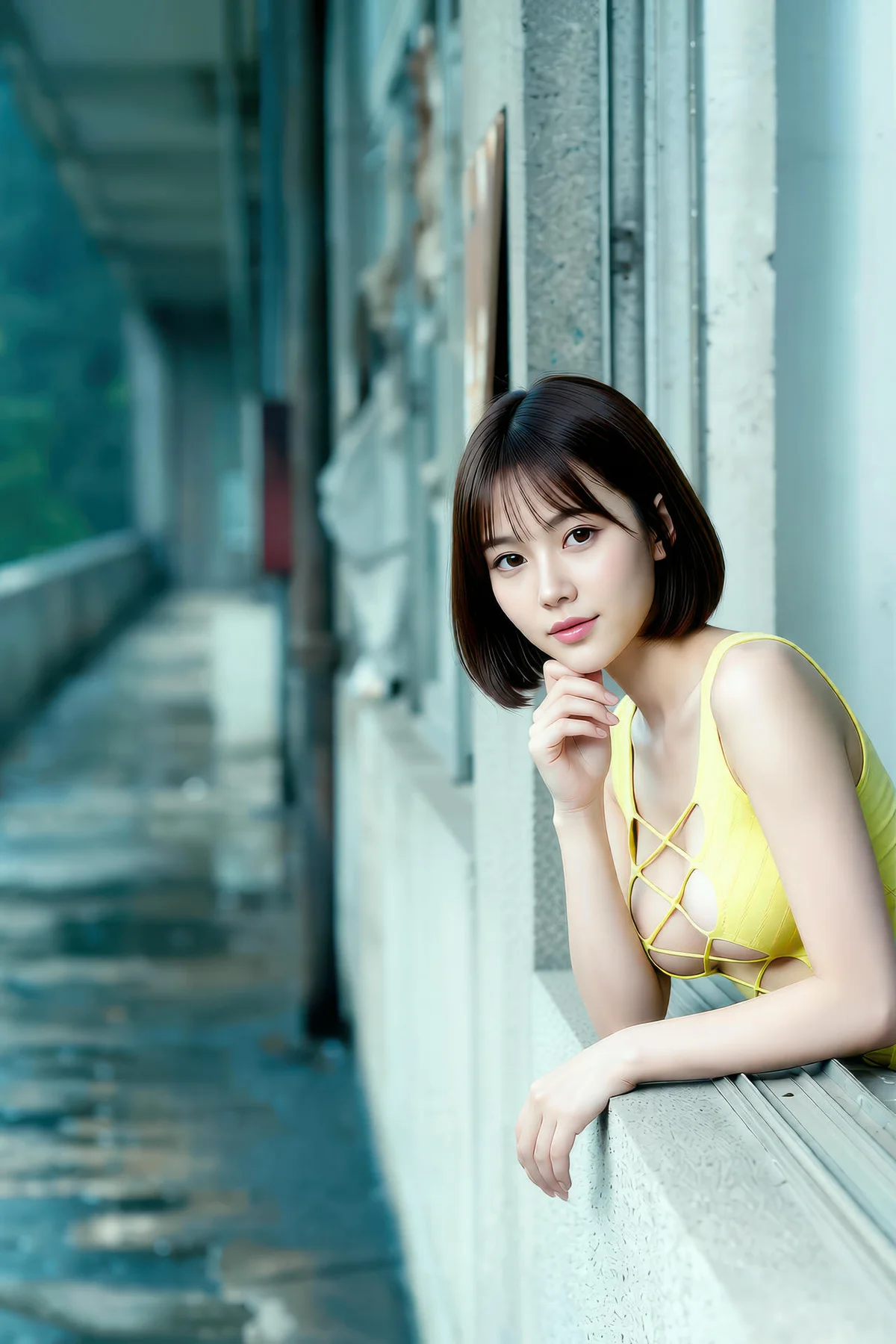 AIG  No.314 小乔黄色爆乳紧身裙 - 7