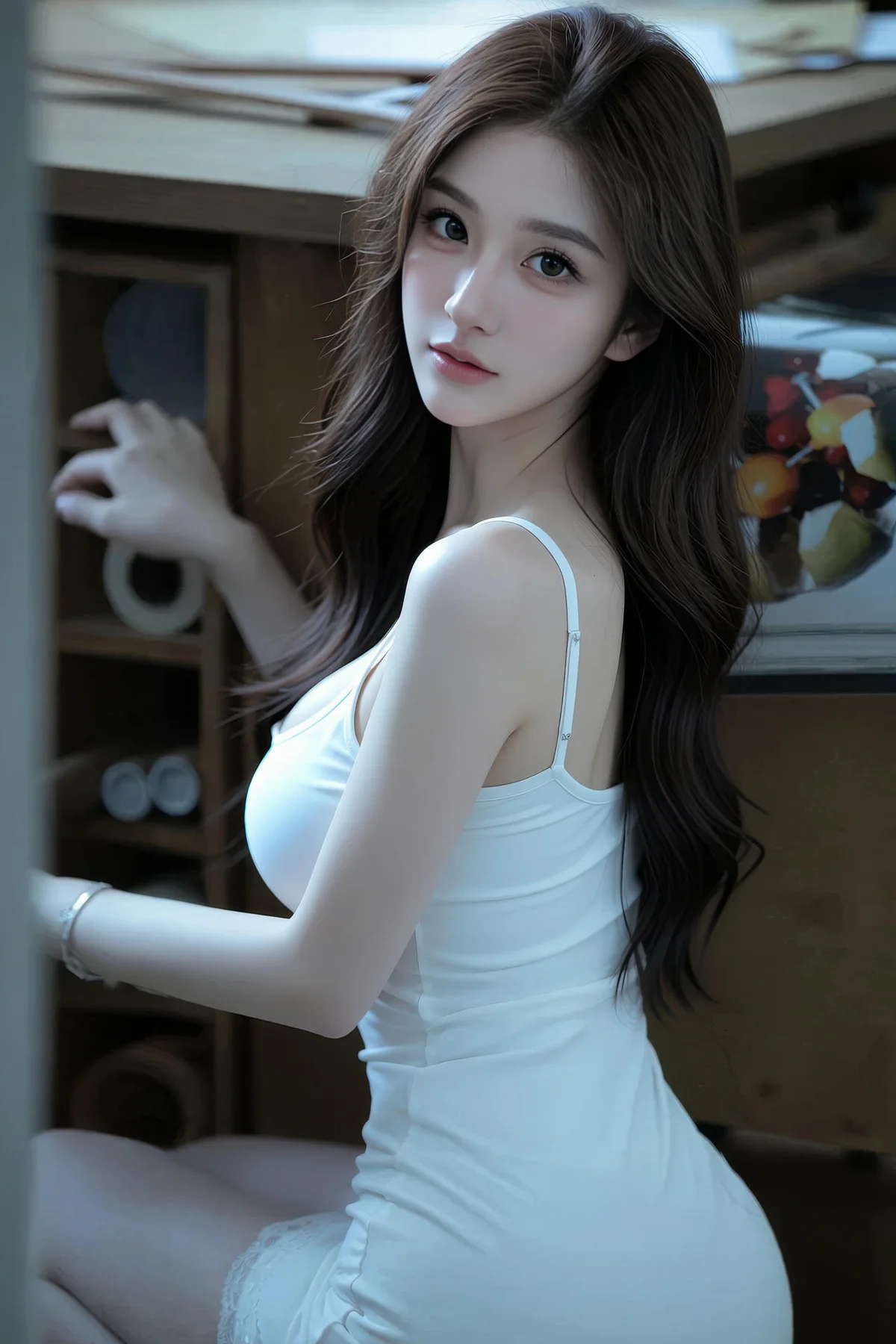 AIG  No.320 糖er丰满身材白色裙 - 4