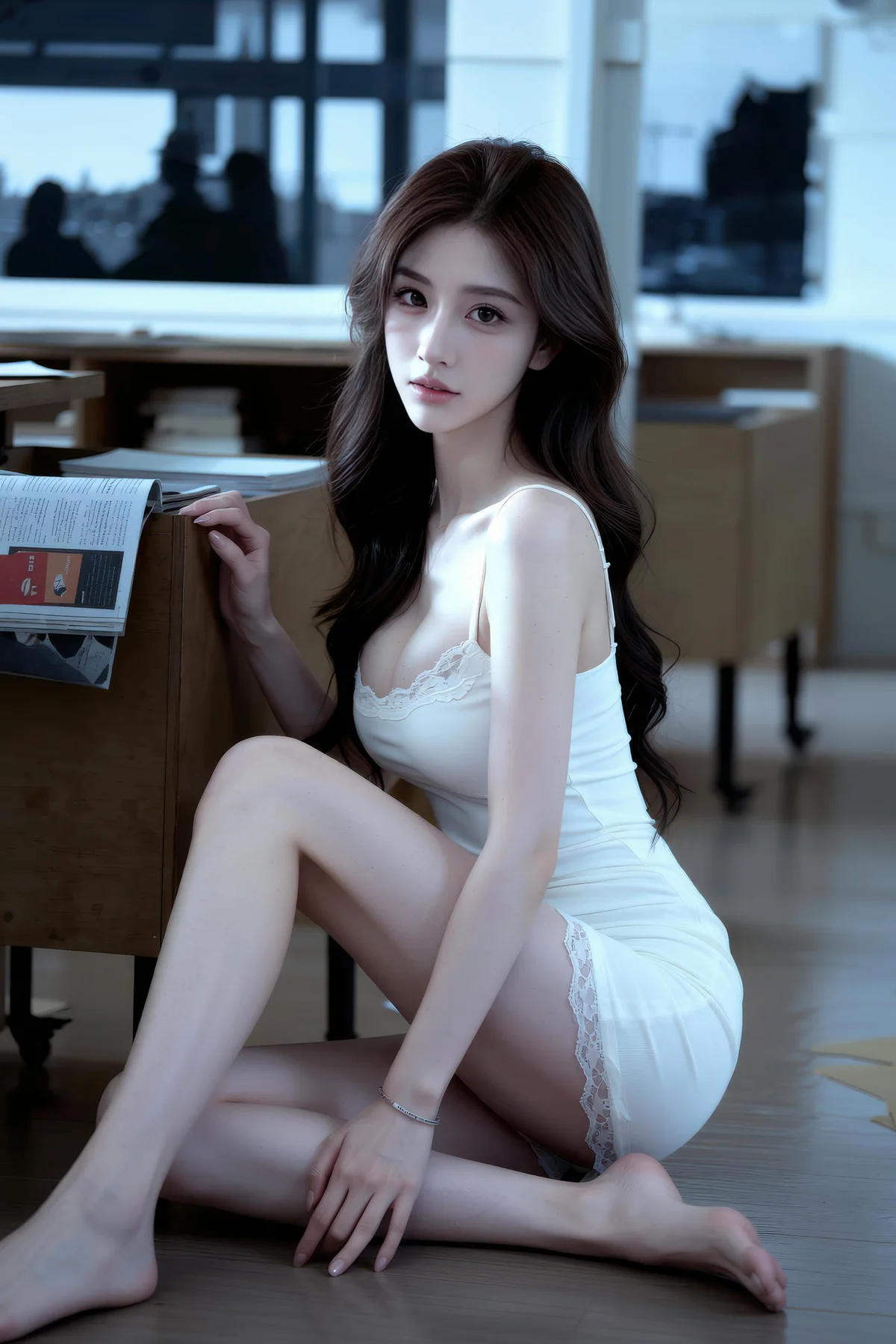 AIG  No.320 糖er丰满身材白色裙 - 1